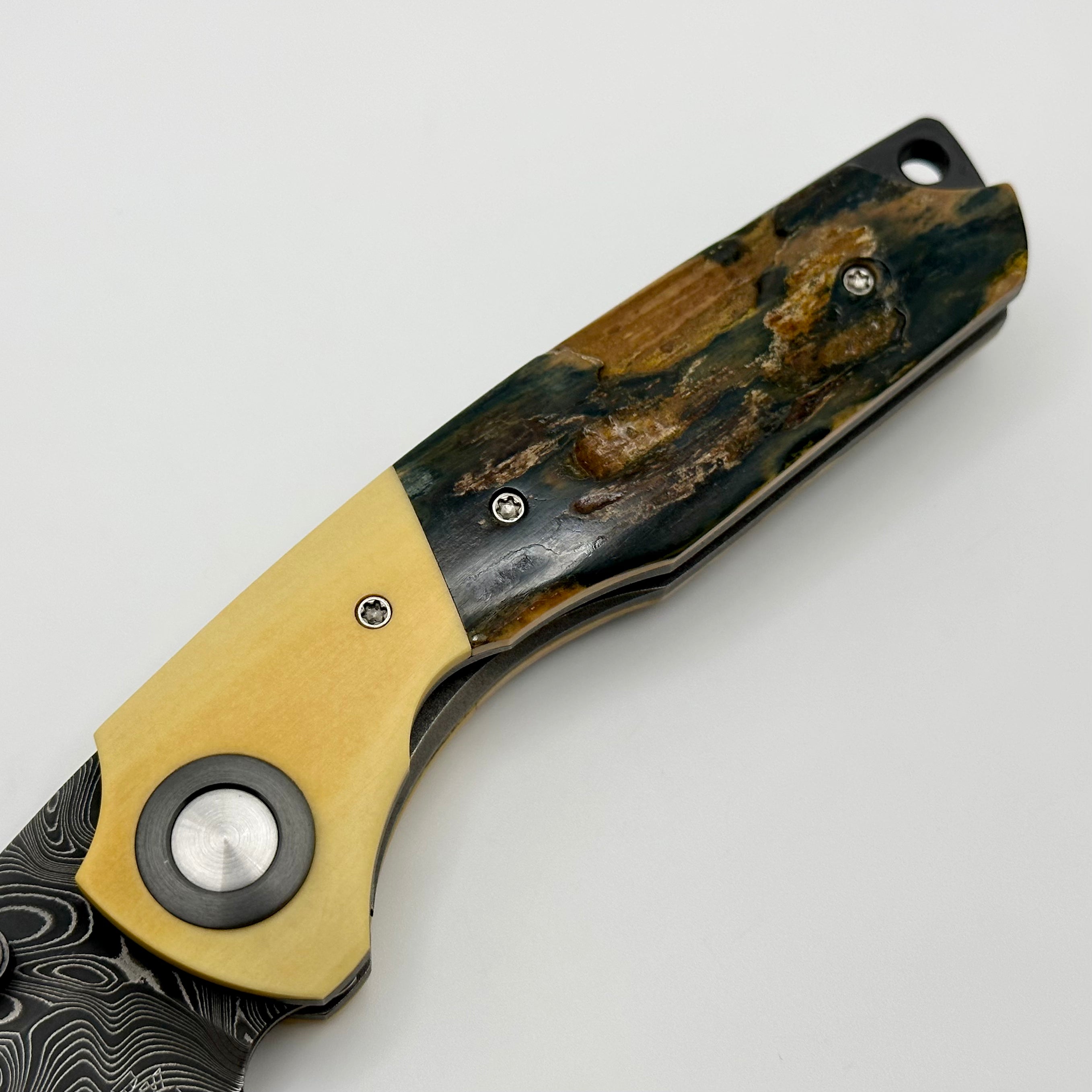 Premium Christensen Knifeworks Dreadeye Armorcore Knife with Westy & Mammoth Tusk Handles (Pre-Owned)