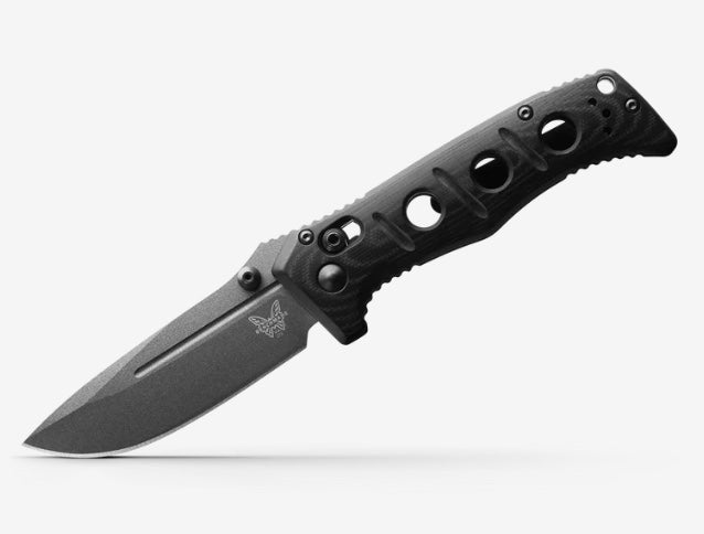 Benchmade Premium Mini Adamas Tactical Folder - Black G-10 & Cruwear