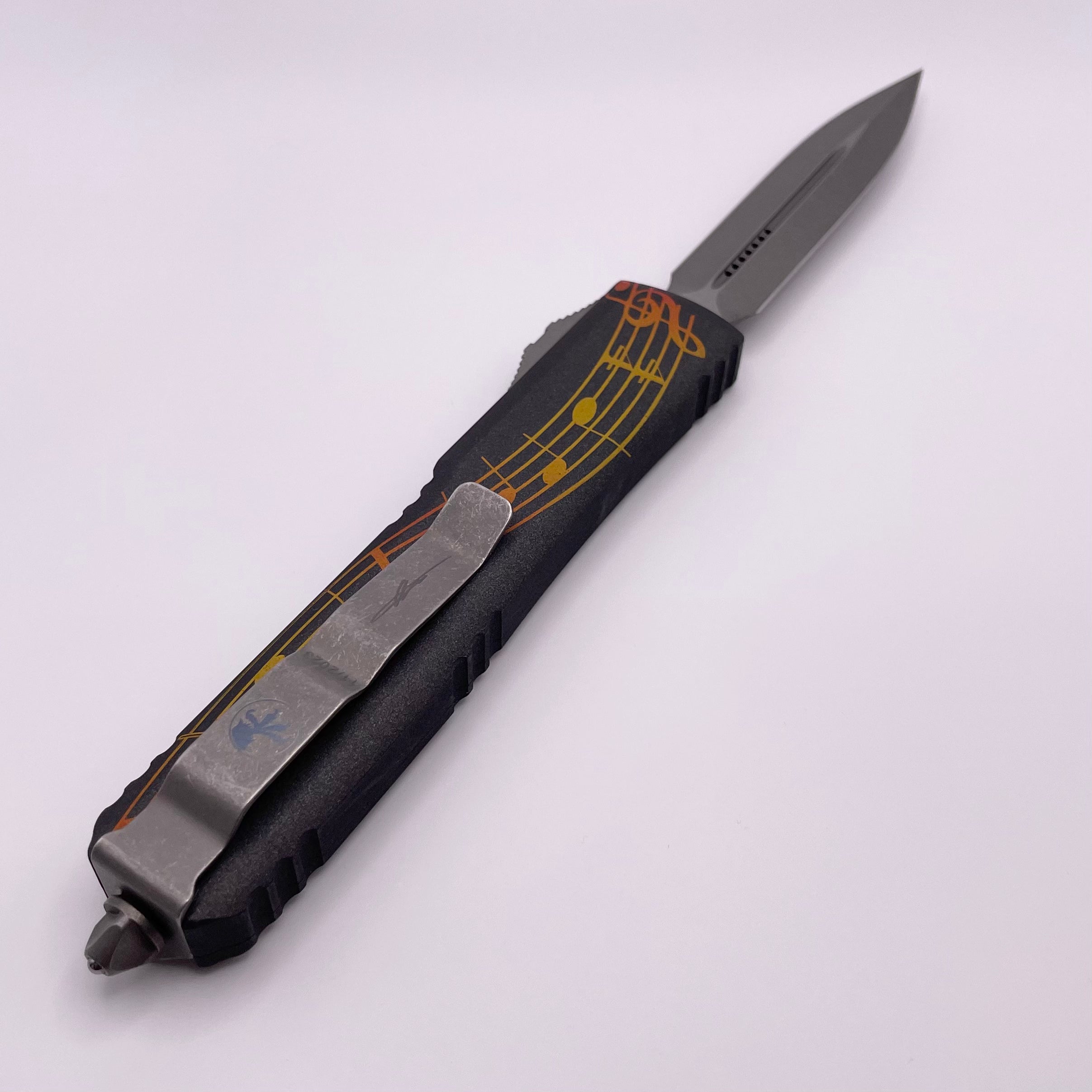 Premium Pre-Owned Microtech Ultratech NCKS 2023 - Yellow & Orange Double Edge Apocalyptic