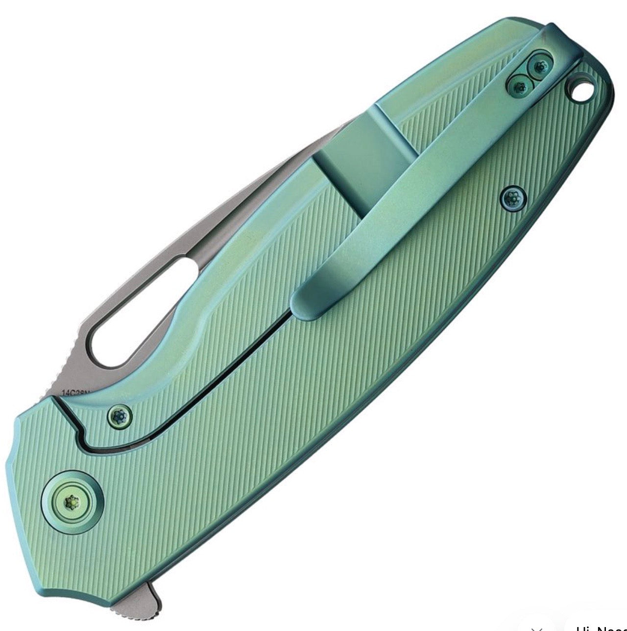 Kubey Tityus Premium Folding Knife – Green Titanium Handle & 14C28N Blade | Ultimate EDC Companion