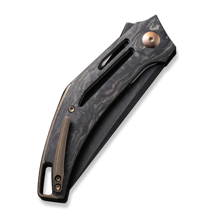 We Knife Speedliner Shredded Carbon Fiber & Black Stonewash 20CV WE22045B-2 - Premium EDC Folding Knife