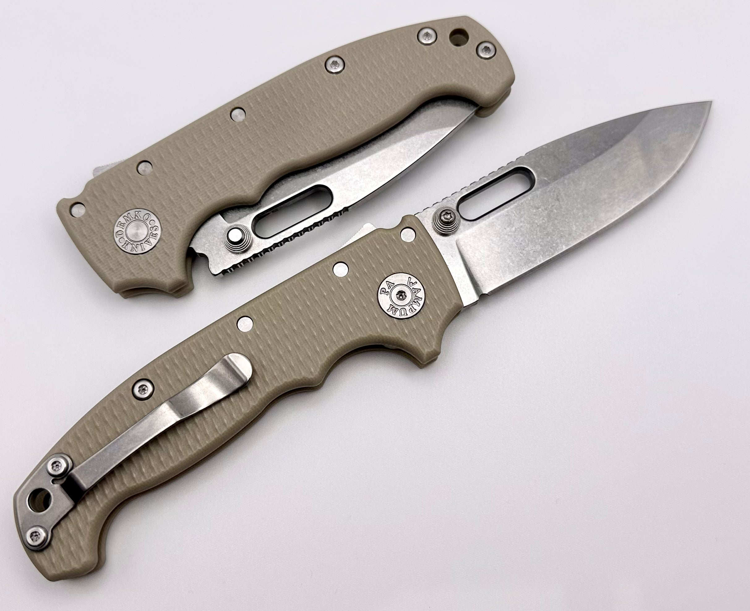 Premium Demko MG AD20 Drop Point Knife - Tan G-10 Handle | Exclusive Limited Edition