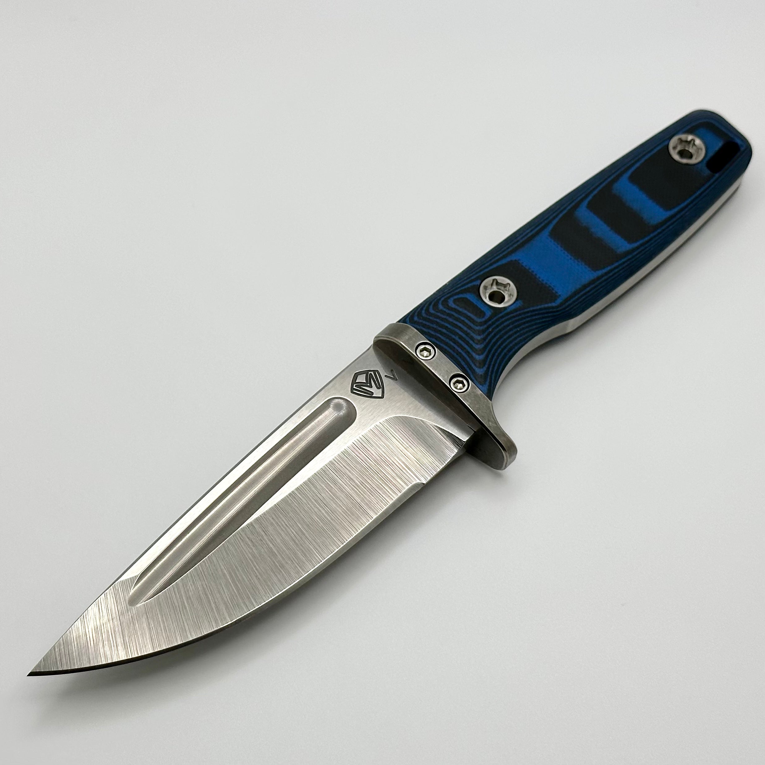 Medford The Deep 20CV Premium Tactical Knife with Black/Blue G-10 Handle & PVD Hardware