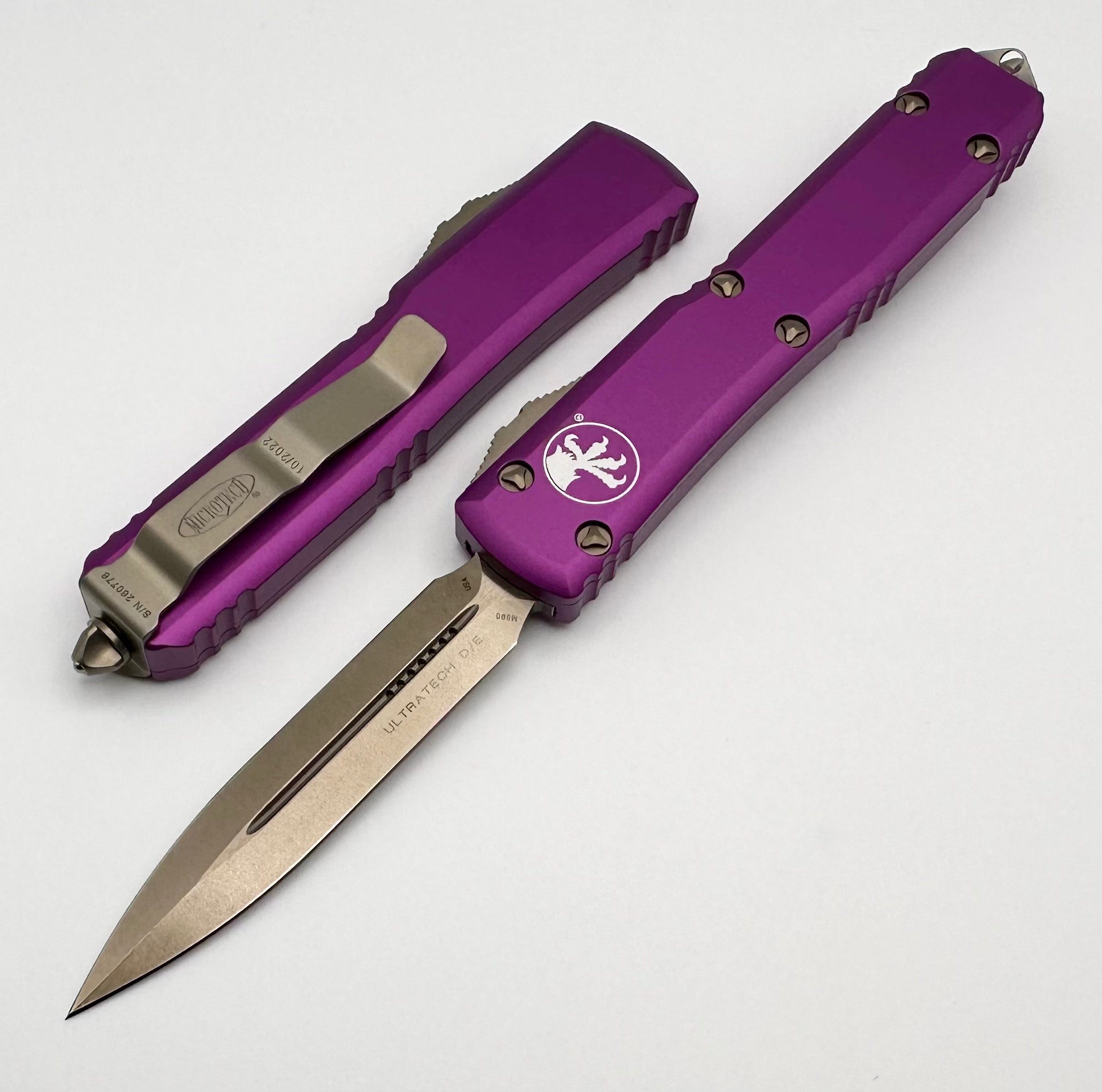 Microtech Ultratech Double Edge Bronze & Violet - Ultimate Tactical Knife