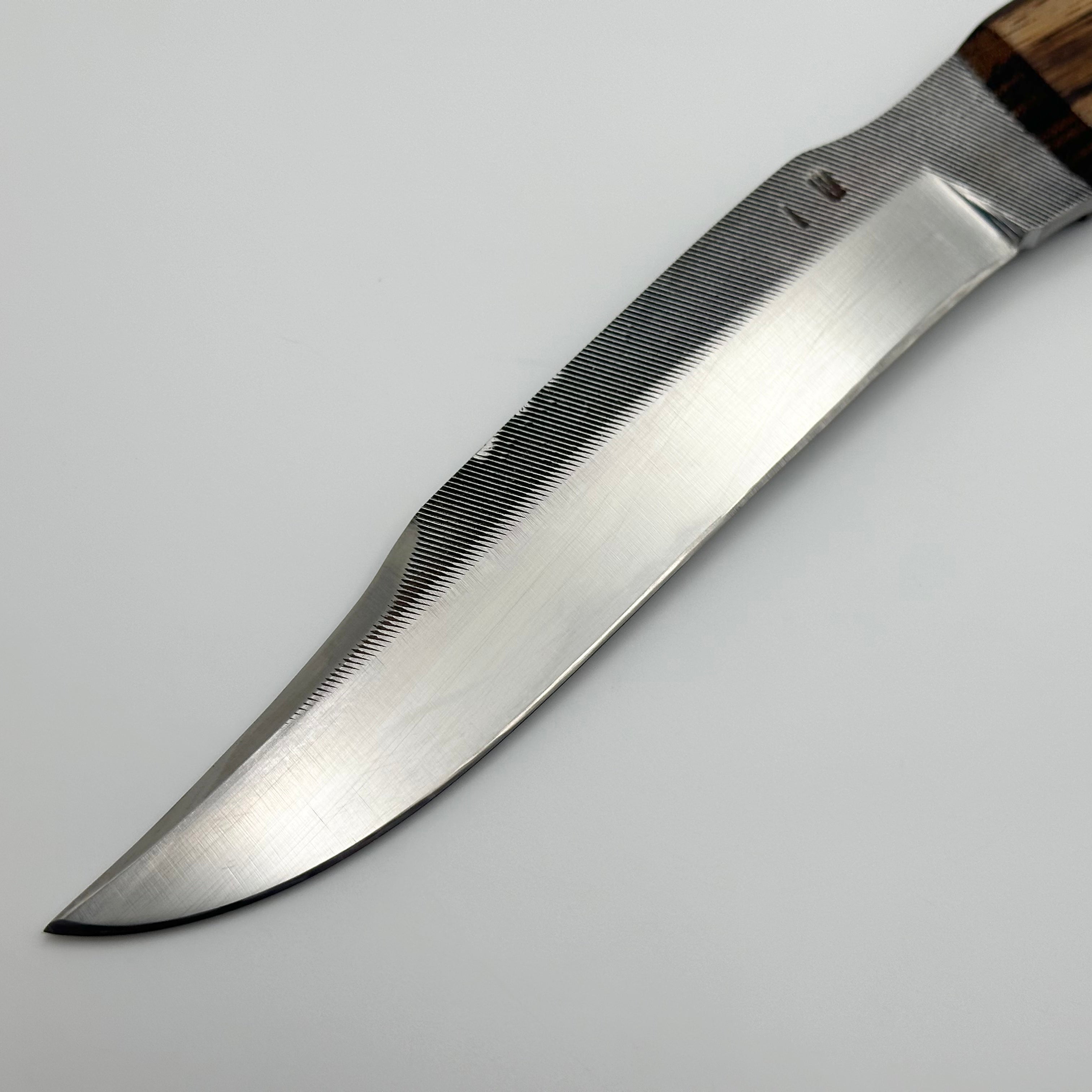 Premium Iron Witness Baby Bowie Fixed Blade - Zebrawood Handles & Eco-Friendly Recycled Steel