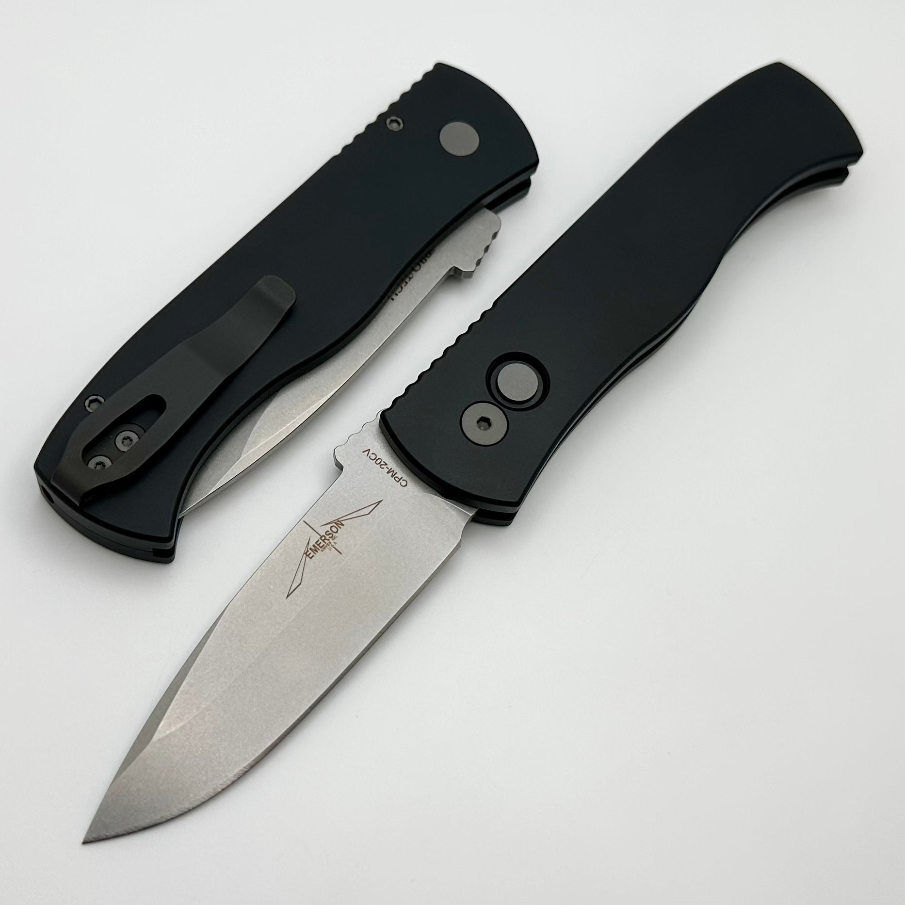 Pro-Tech Emerson CQC7 Auto Spearpoint - Premium Tactical Knife with Black Handle & 20CV Blade