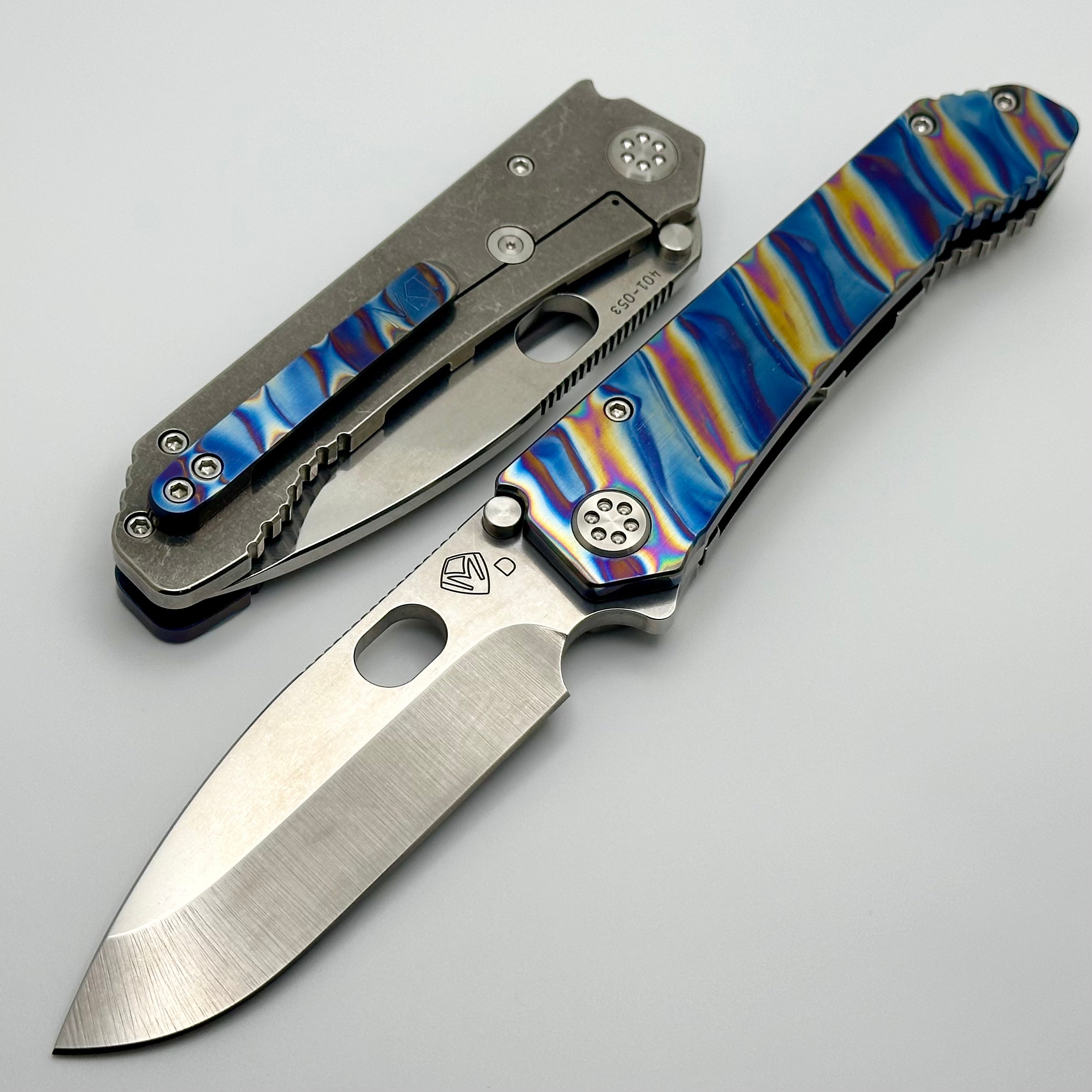 Premium Medford Knife 187 DP Drop Point - Ultimate D2 Blade & Tiger Strip Handles