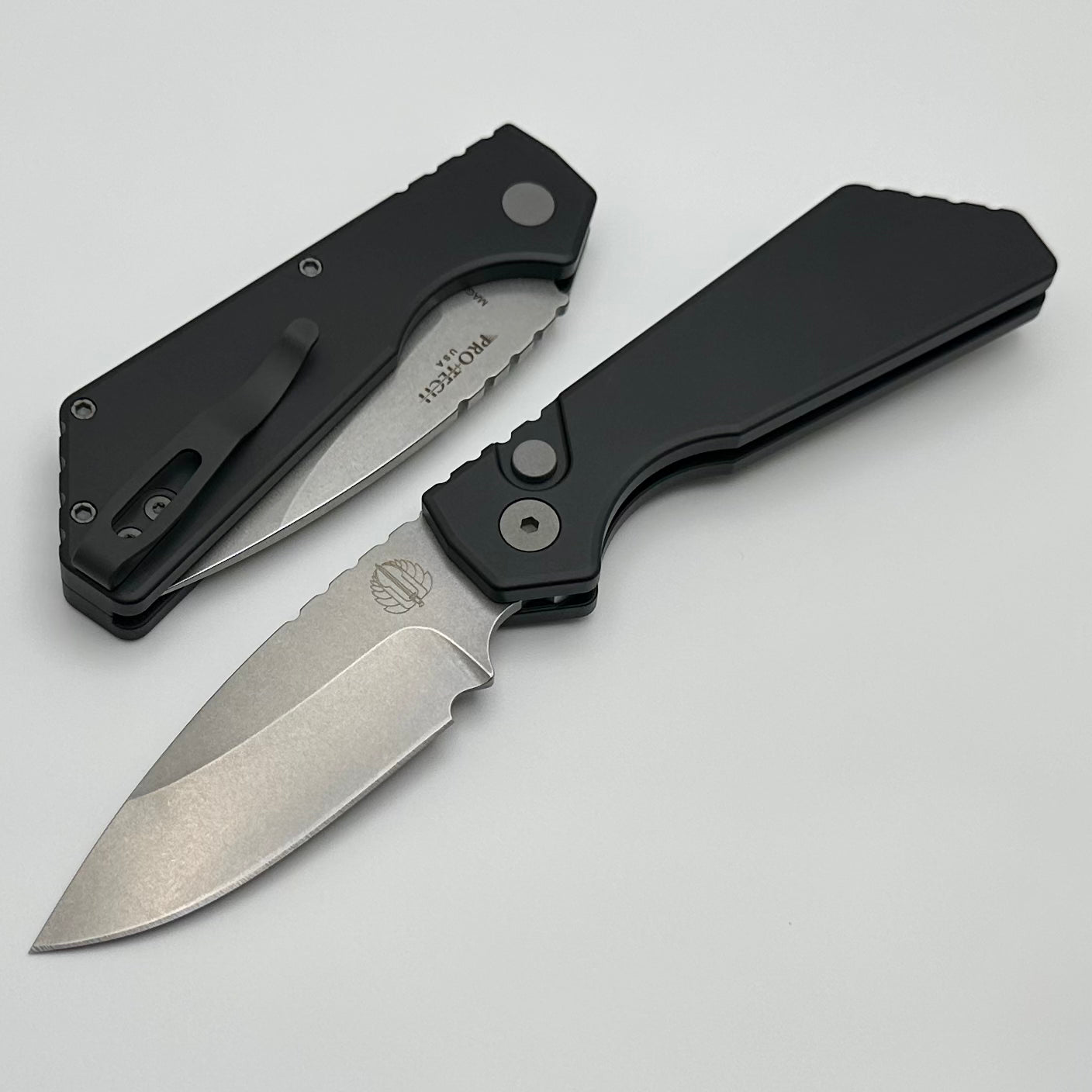 Ultimate Pro-Tech PT Plus Black Aluminum Folding Knife with MagnaCut Blade