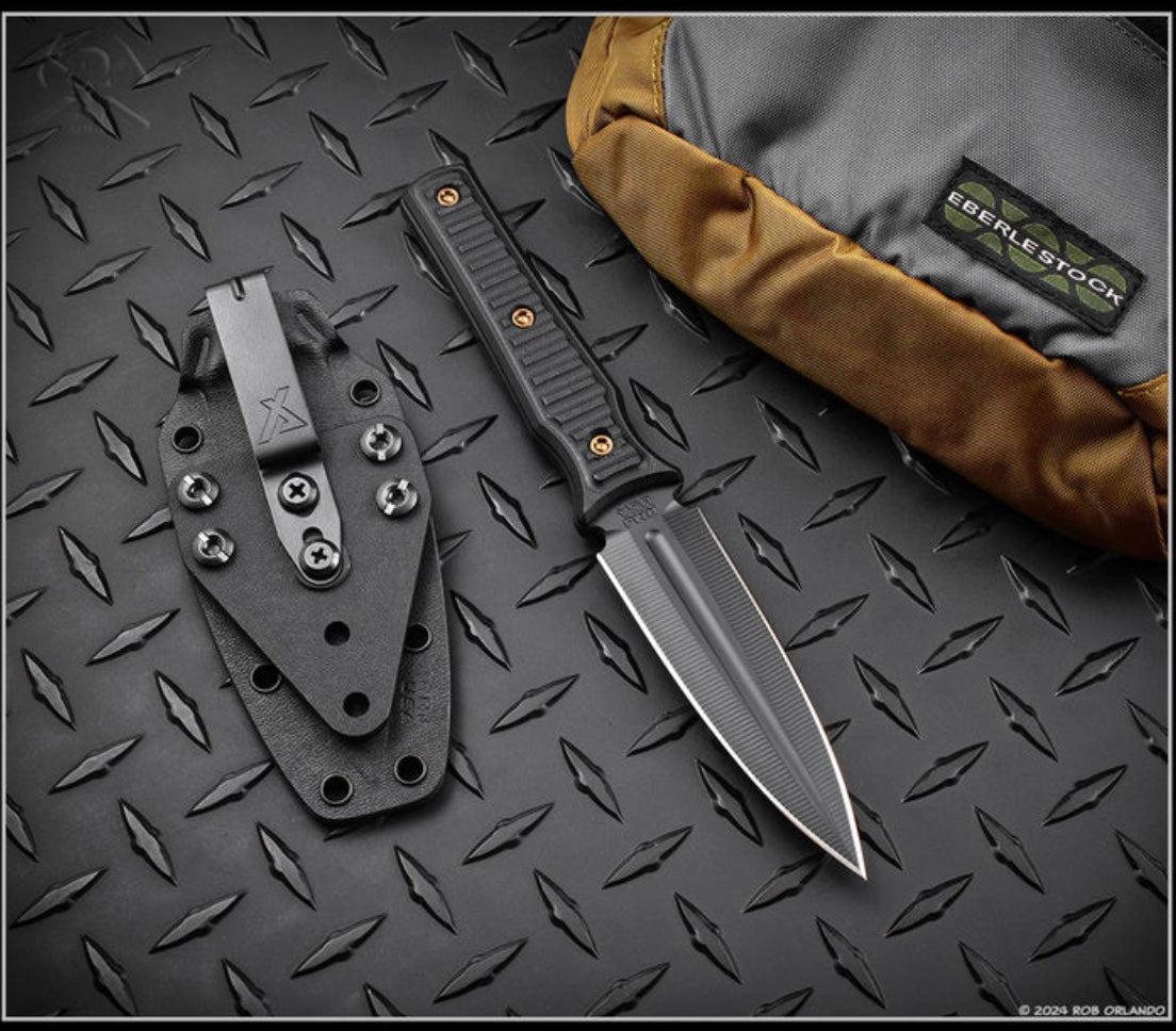 RMJ Tactical Orlando Special Blackout Fixed Blade - Premium EDC Knife with Nitro V Steel & Black G-10 Handle