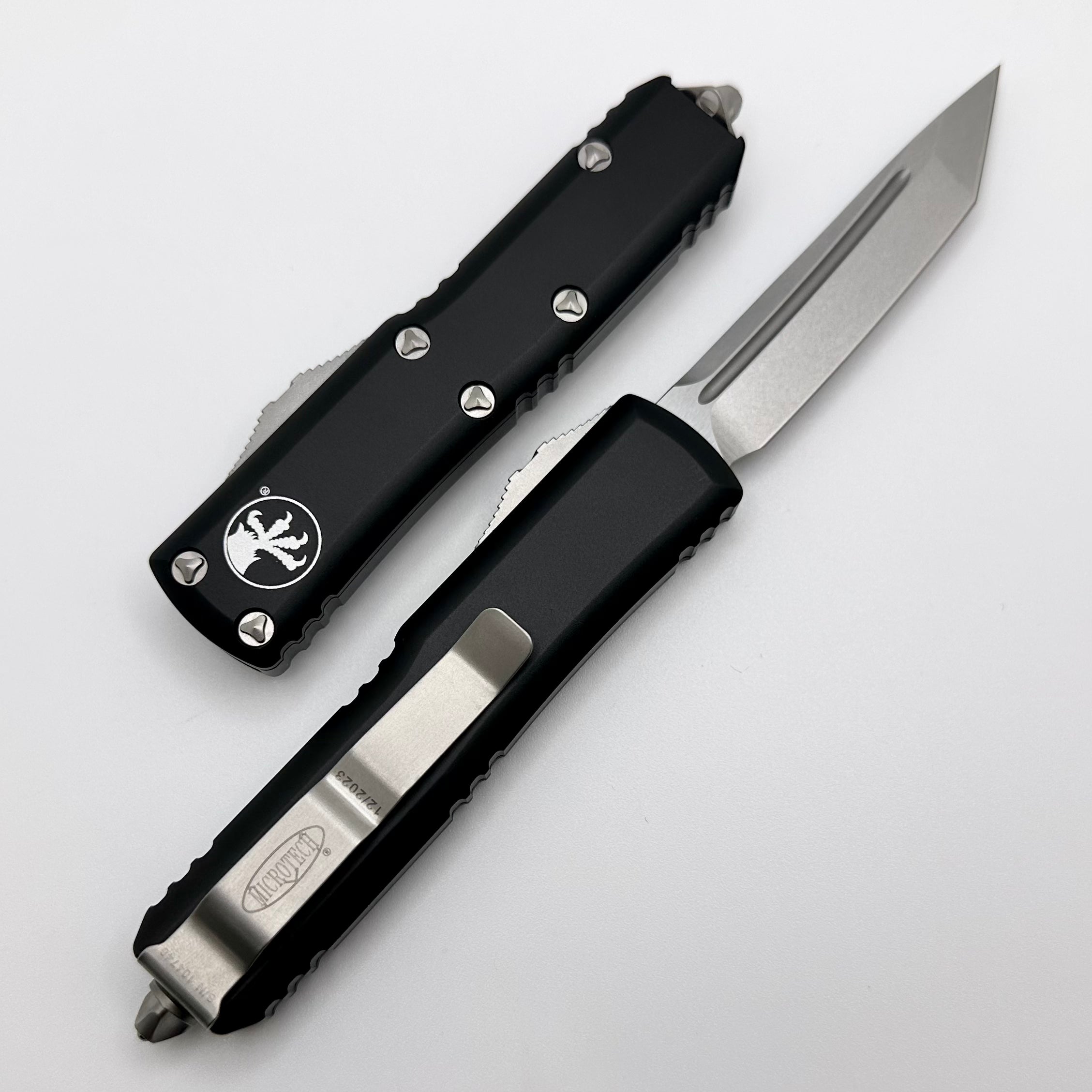 Microtech UTX-85 MagnaCut Tanto EDC Knife - Stonewash Finish