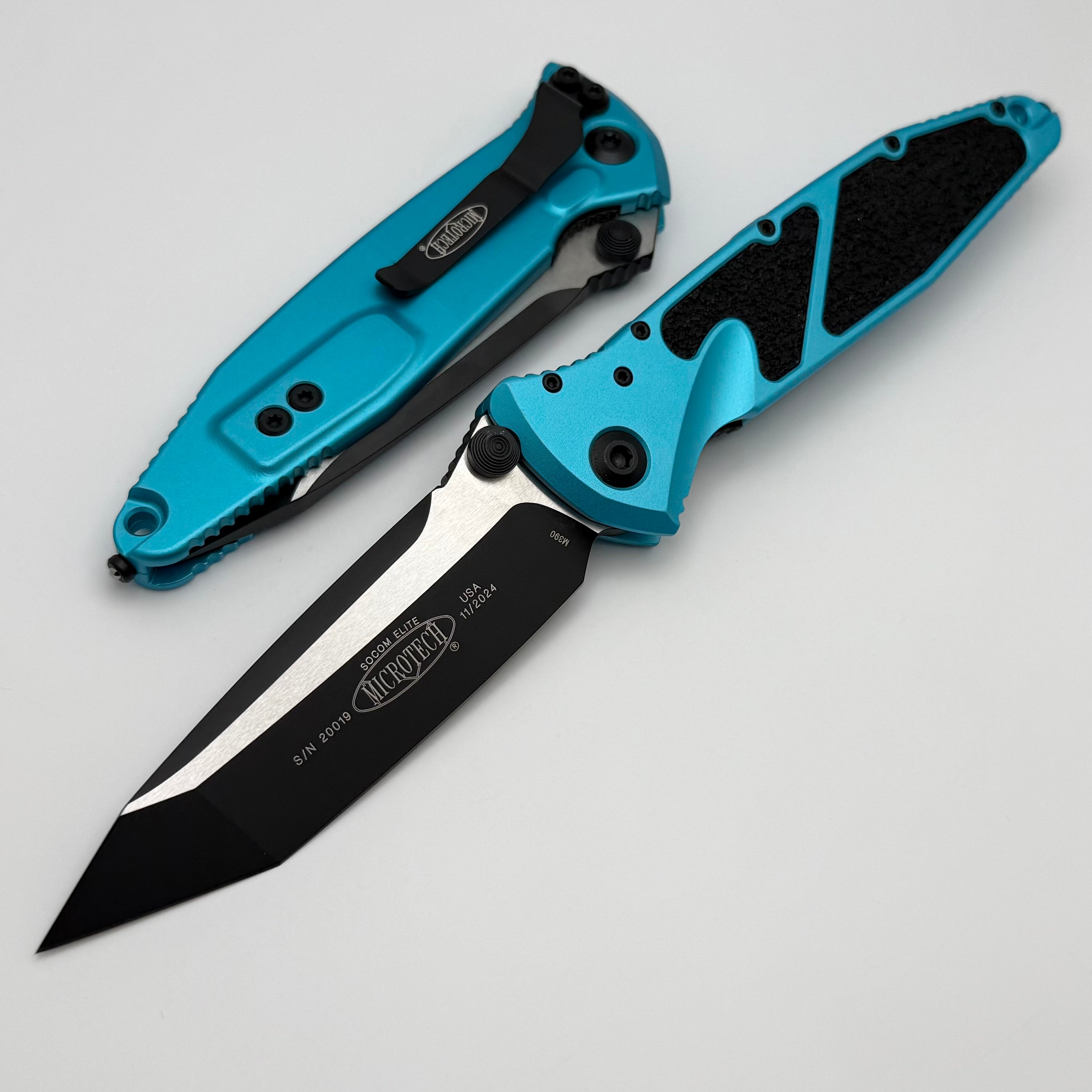 Microtech Socom Elite Tanto Edge Manual Turquoise - Premium Tactical Knife