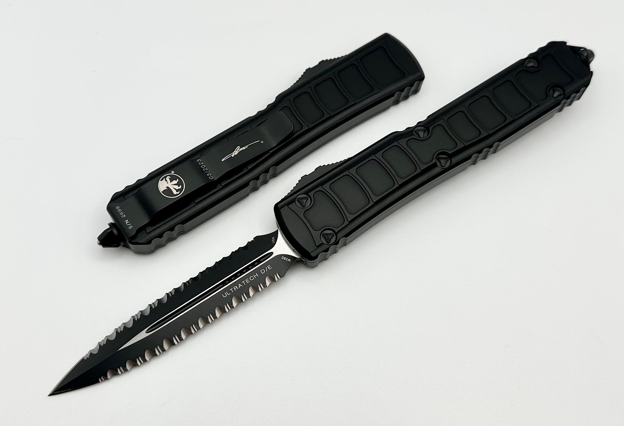 Microtech Ultratech II Tactical OTF Knife - Premium Double Serrated Blade