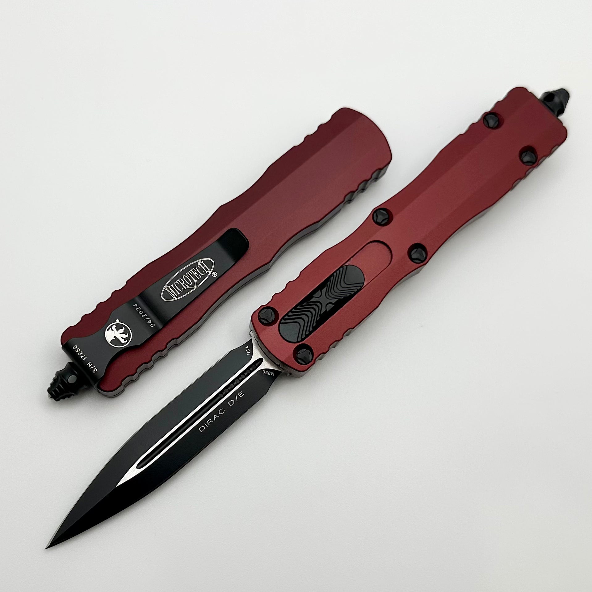 Microtech Dirac Double Edge Black & Merlot - Ultimate Everyday Knife