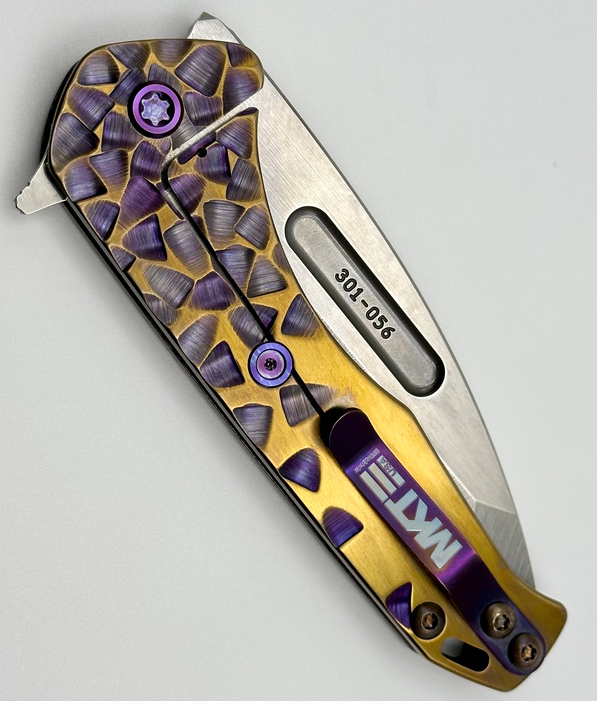 Medford Praetorian Slim Flipper Knife - Premium S45VN Tanto Blade & Bronze/Violet Handles