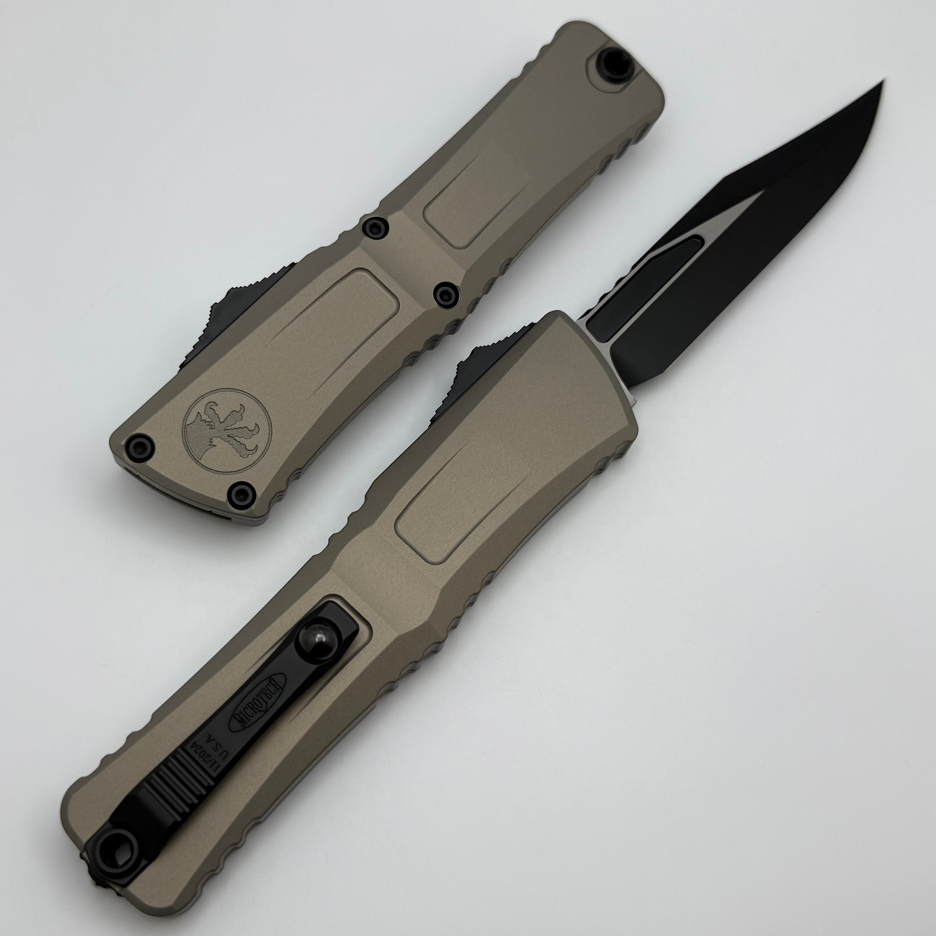 Microtech Ultimate Combat Troodon Gen III - Premium Black Bowie with Clear Handle