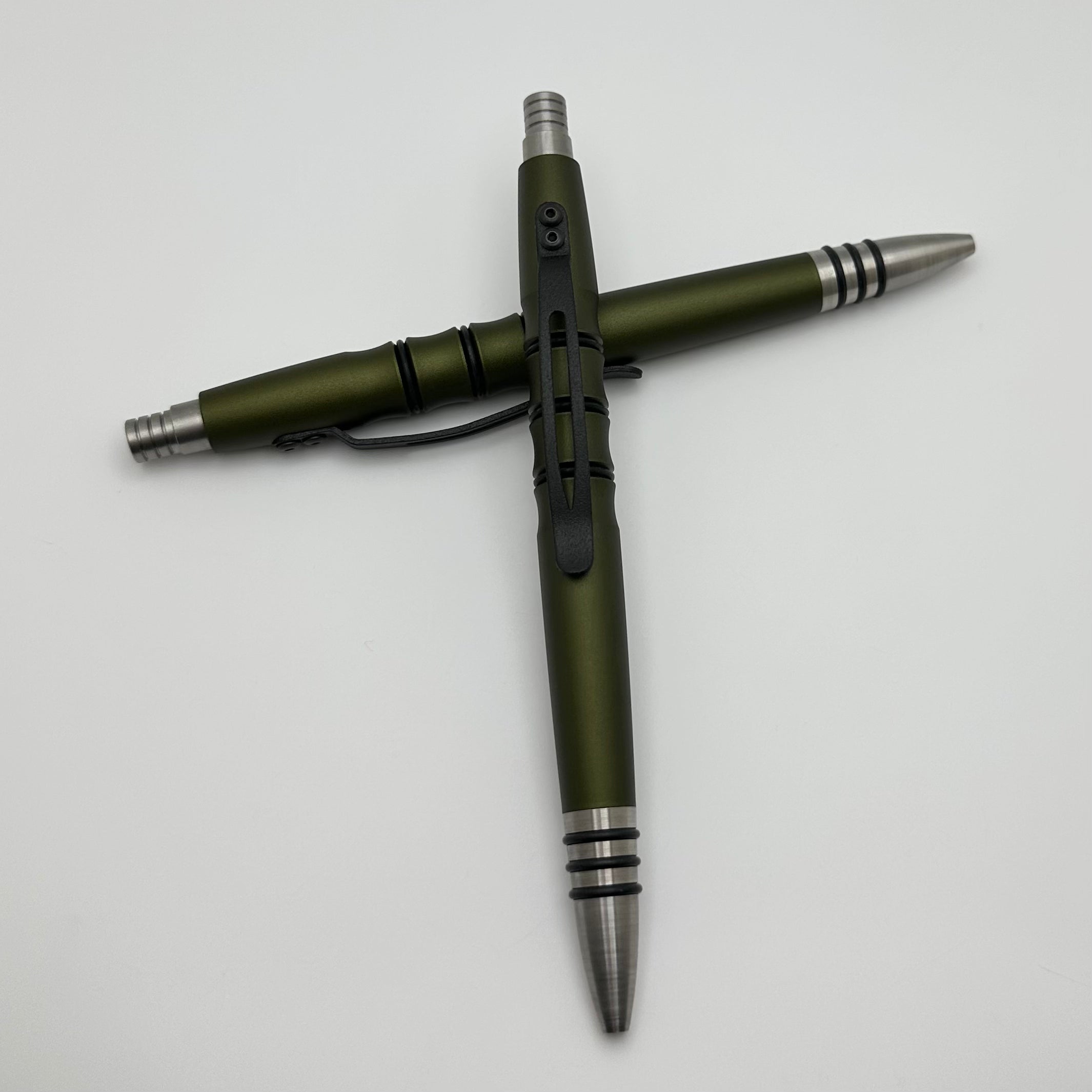 Ultimate Tuff Writer Precision Press Pen - OD Green Aluminum Barrel