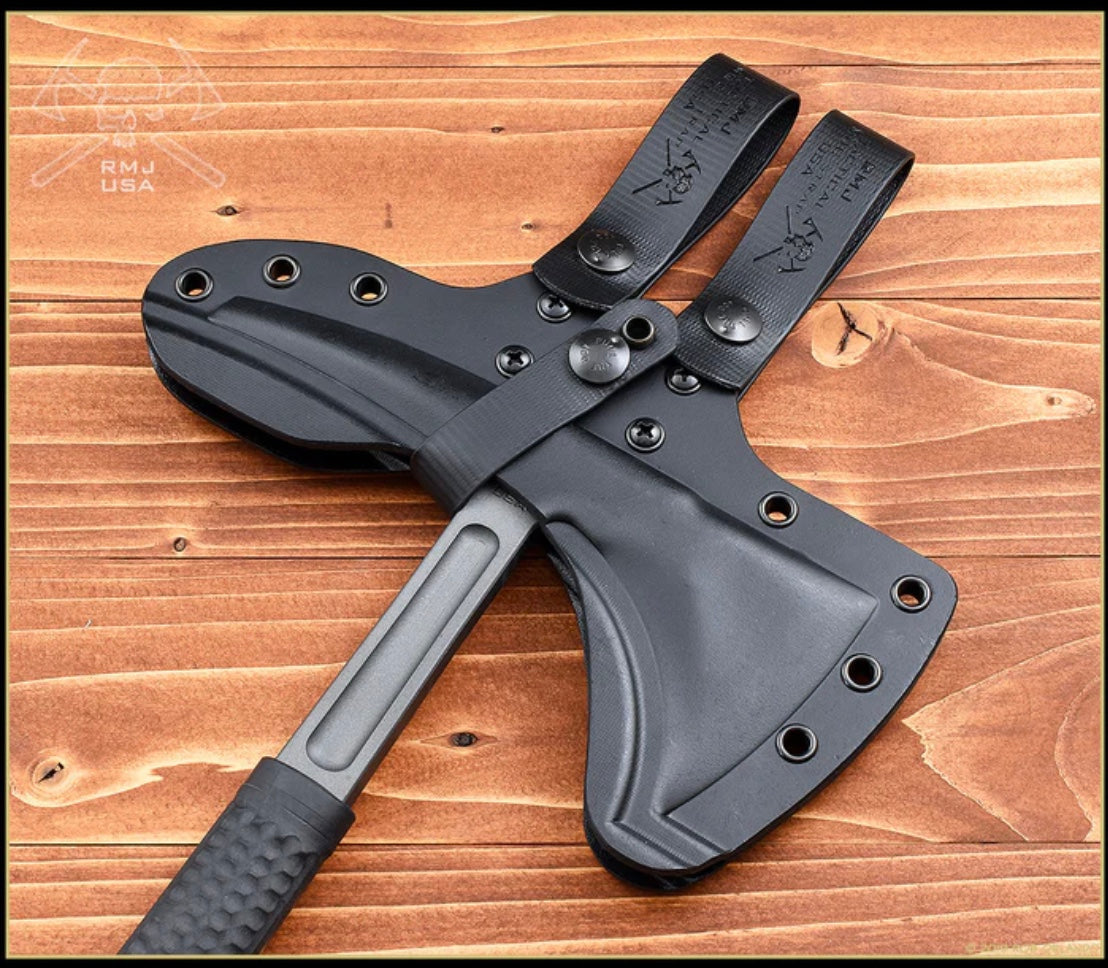 Ultimate RMJ Tactical Shrike Black Spiked Tomahawk - Premium Multi-Purpose Tool