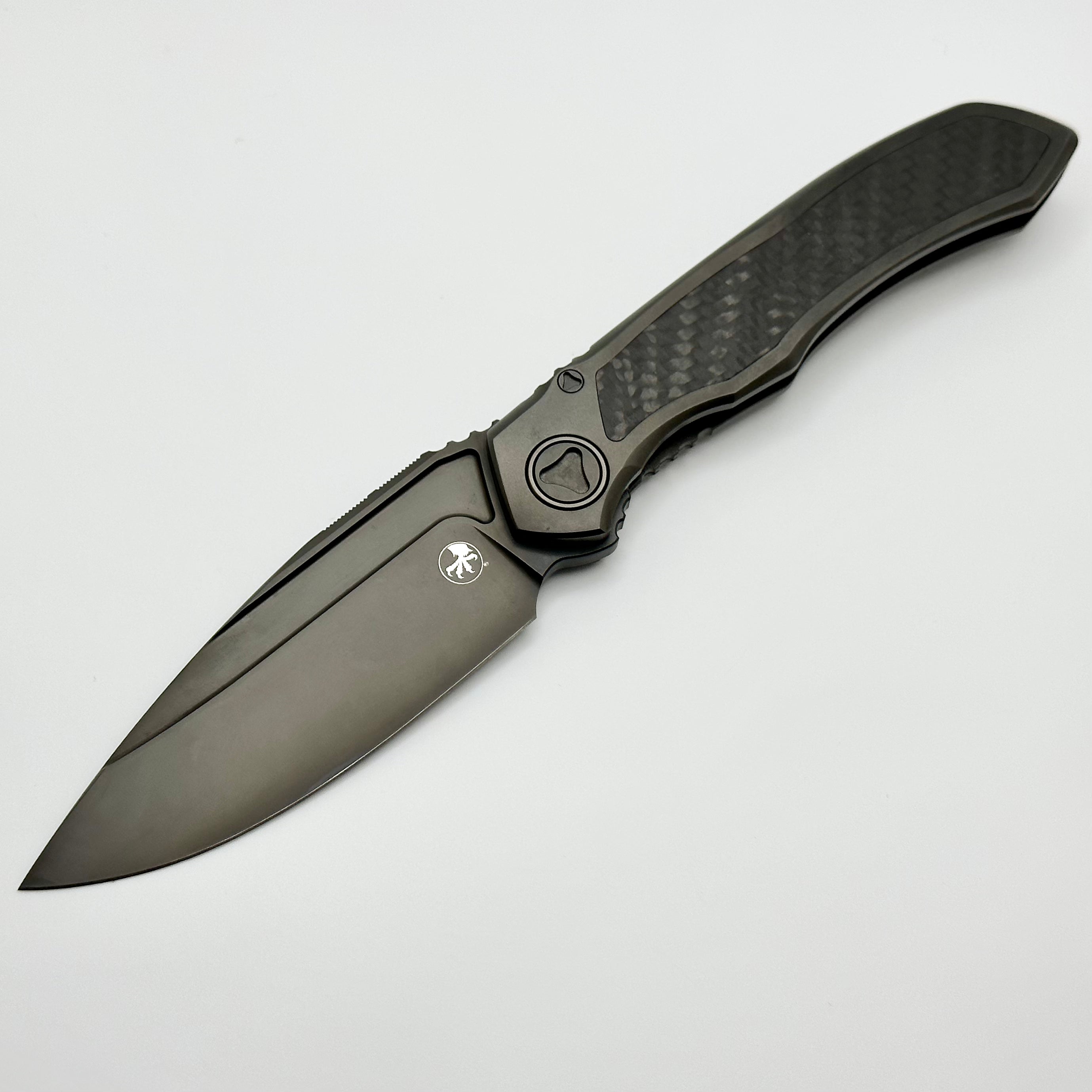 Premium Microtech ANAX Titanium DLC & Carbon Fiber Inlay Knife - Pre-Owned