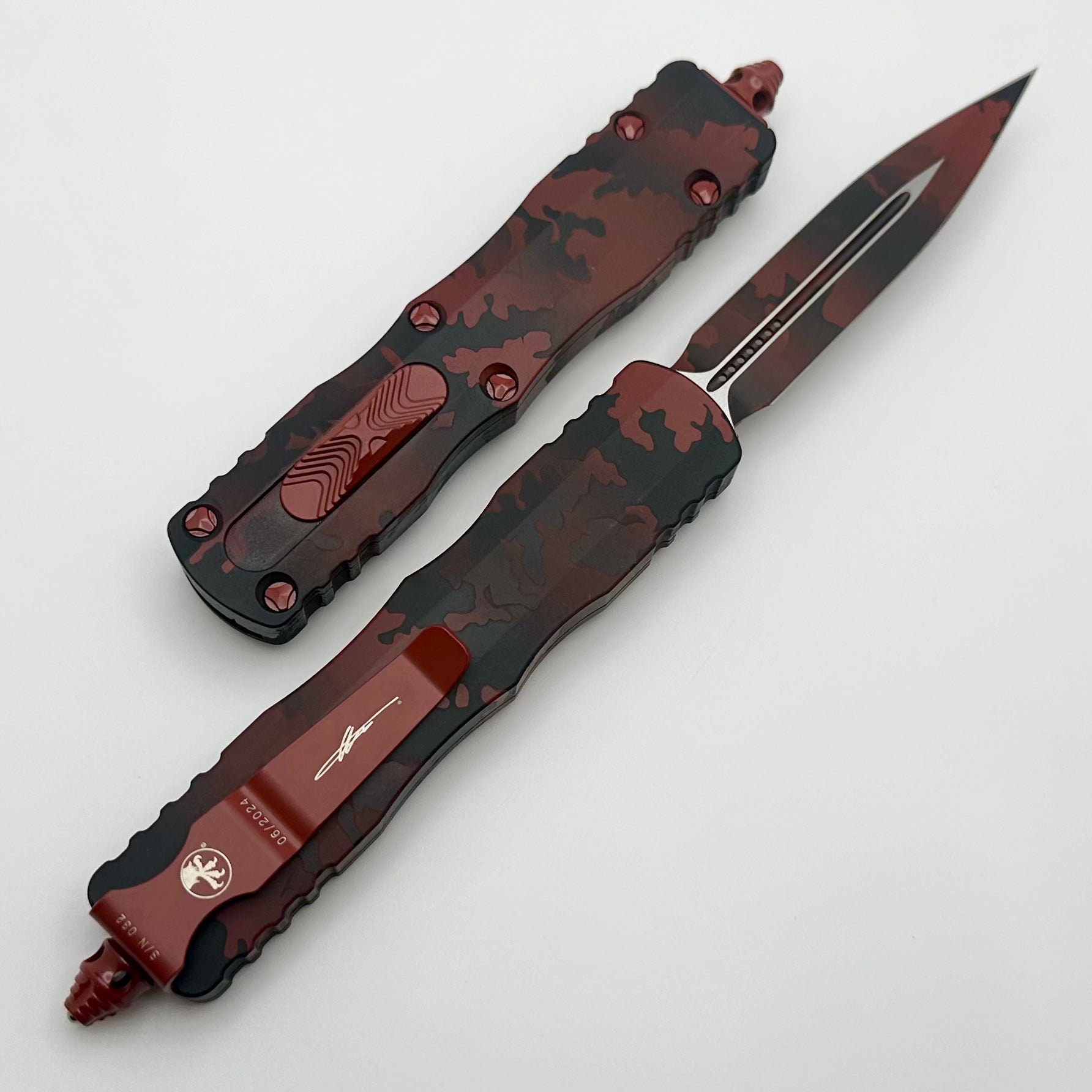 Microtech Dirac Red Camo Double Edge - Ultimate EDC Knife