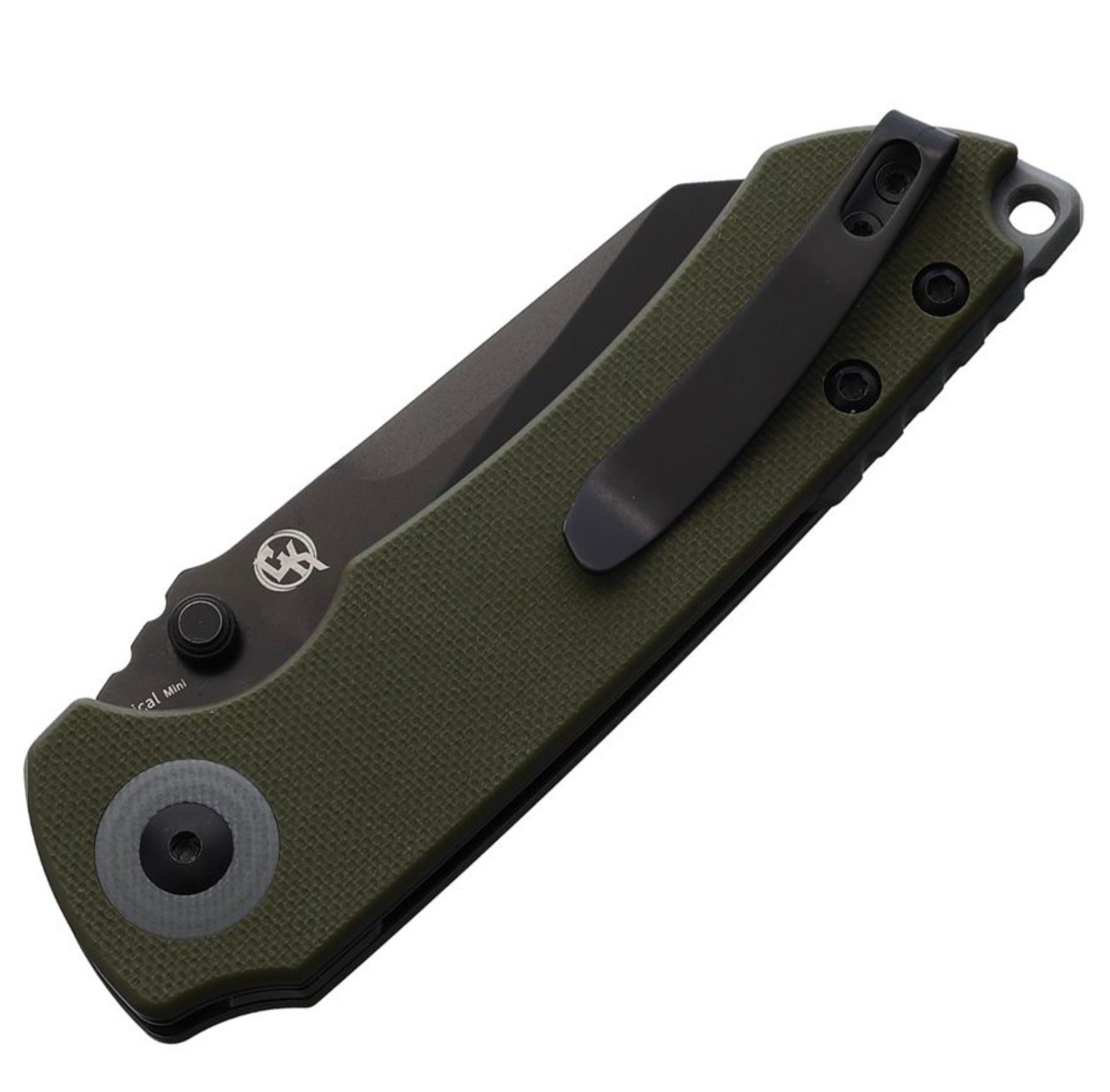 Kizer Mini Critical Premium EDC Knife - Green G-10 & Black 3V