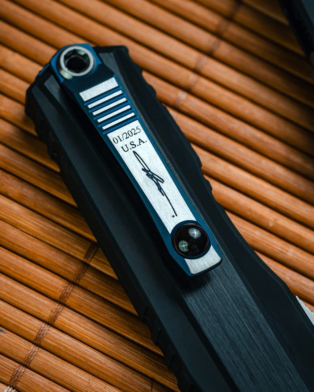 Microtech Marfione Select Cypher II Ultimate Damascus OTF Knife with Tritium Inlay