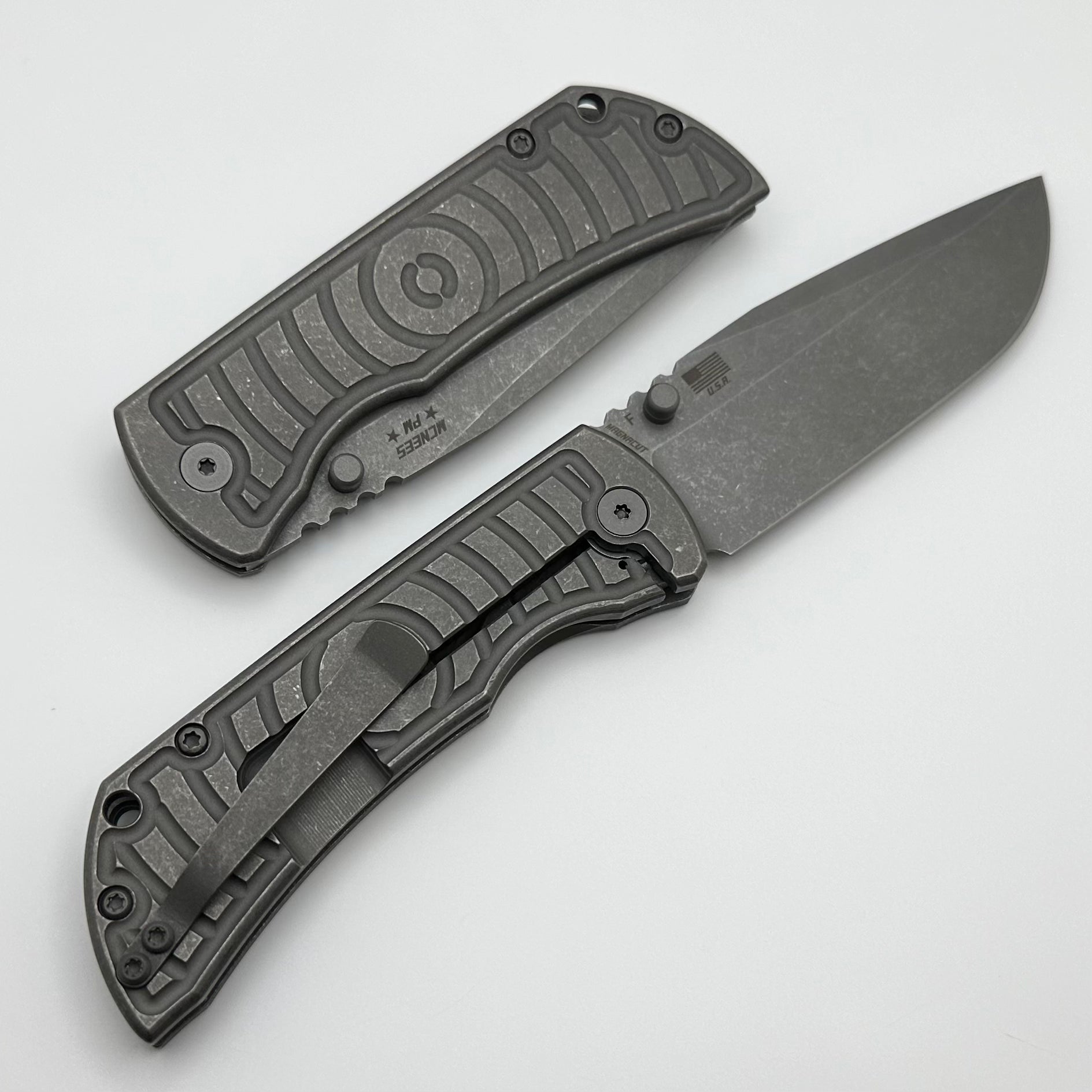 McNees Performance Machined Mac 2 3.5 Gen 2 F Atomic Shockwave - Premium EDC Knife with MagnaCut Steel