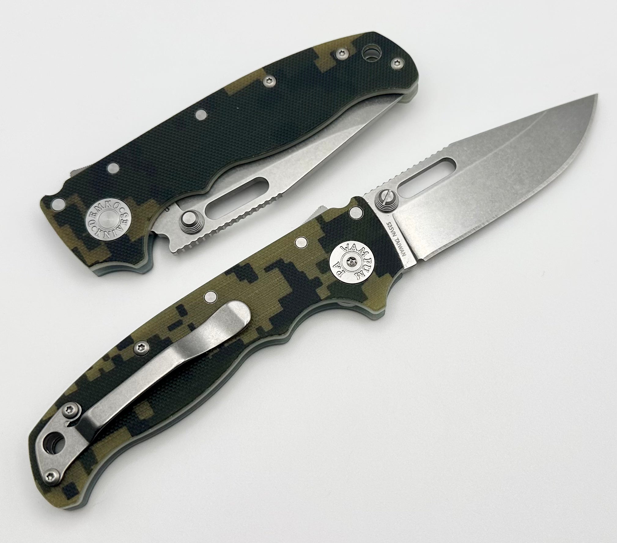 Premium Demko AD20.5 Knife - S35VN Clip Point & Digi Camo G-10 Handle