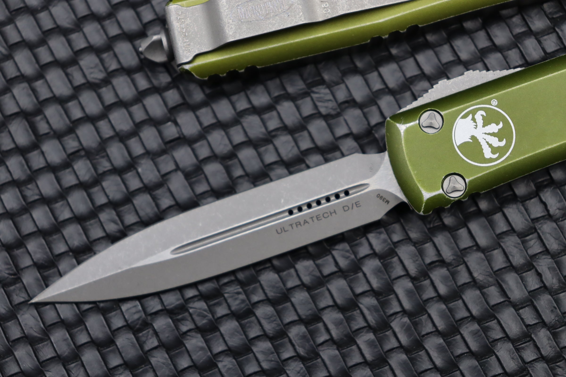 Microtech Ultratech Premium Double Edge Knife - Distressed OD Green