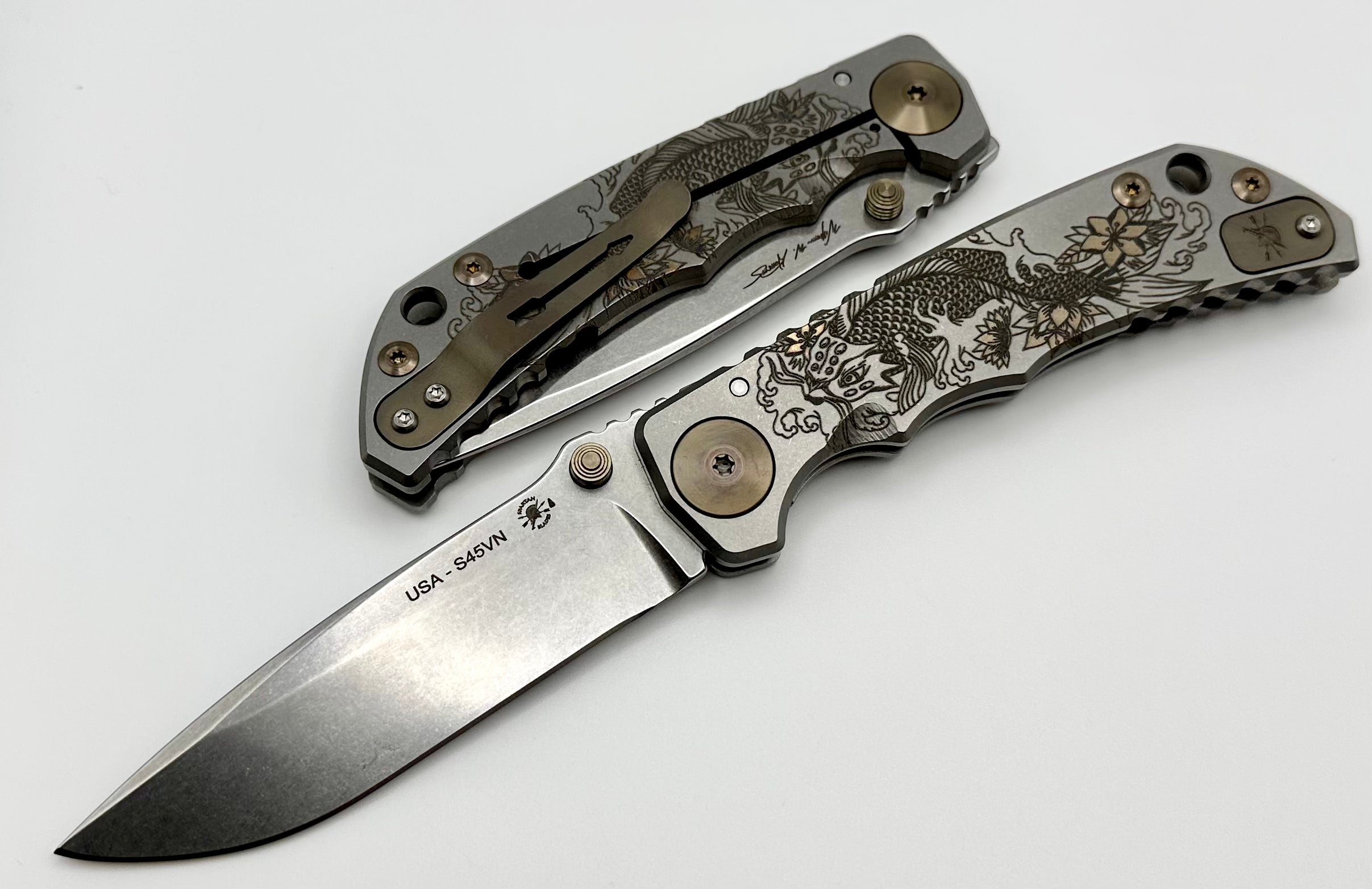 Spartan Blades Harsey Folder 2022 Koi Fish Special Edition - Premium Japanese-Inspired Tactical Knife