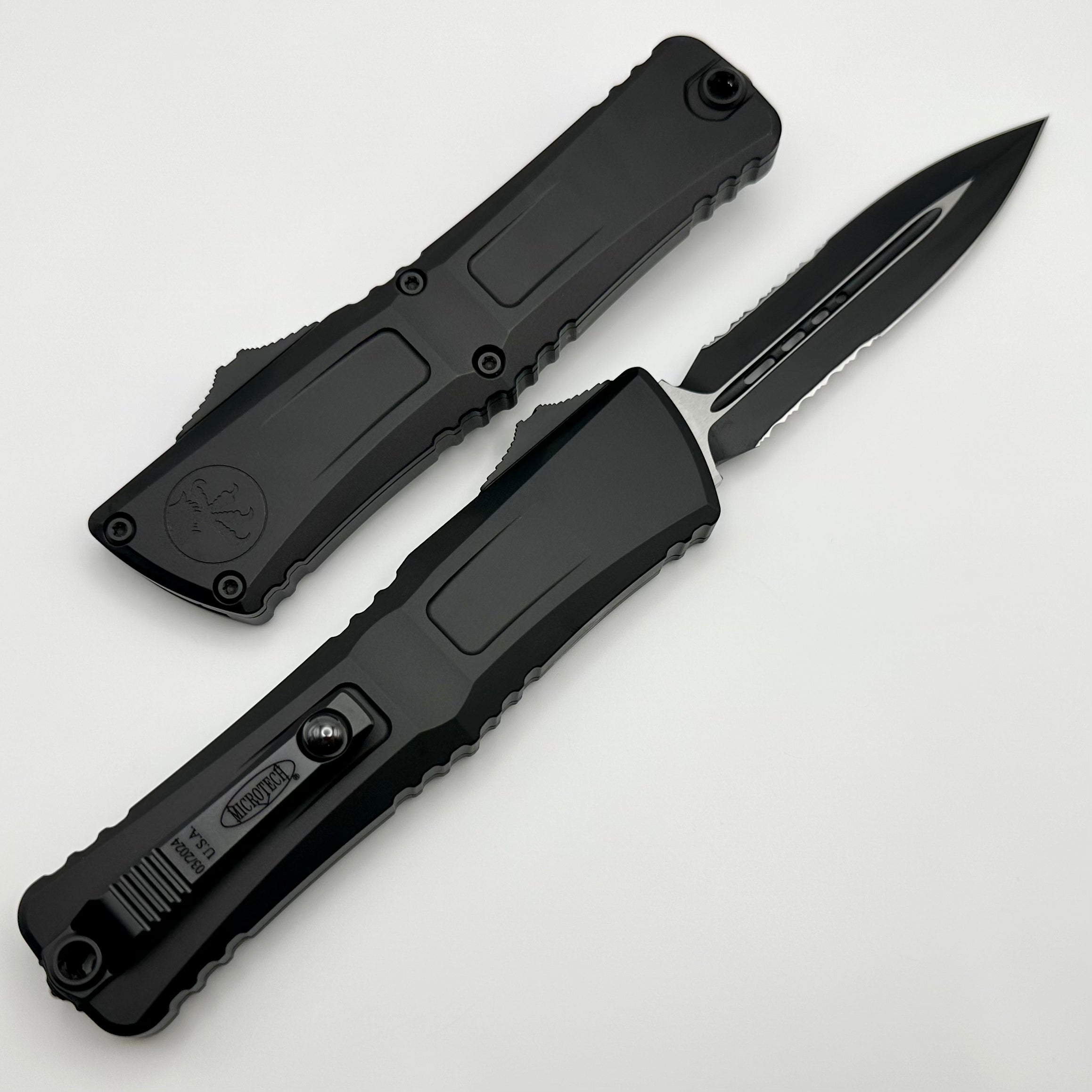 Microtech Combat Troodon Gen III Tactical OTF Knife - Premium Double Edge Serrated Blade