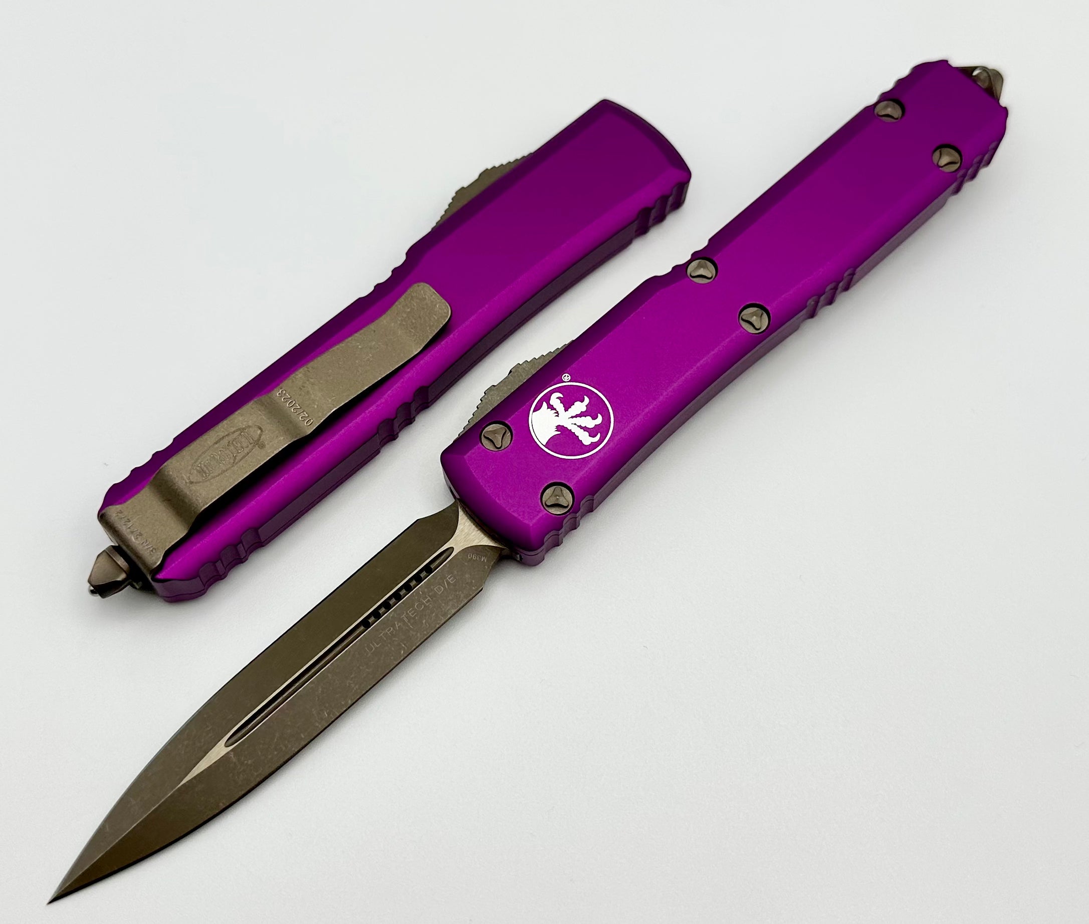 Microtech Ultratech Double Edge Apocalyptic Bronze & Violet - Premium Tactical Knife