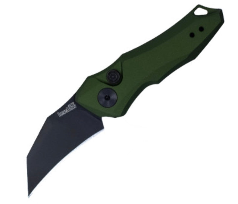 Kershaw Launch 10 Premium Automatic Knife - Cerakote Black Blade & OD Green Aluminum Handle