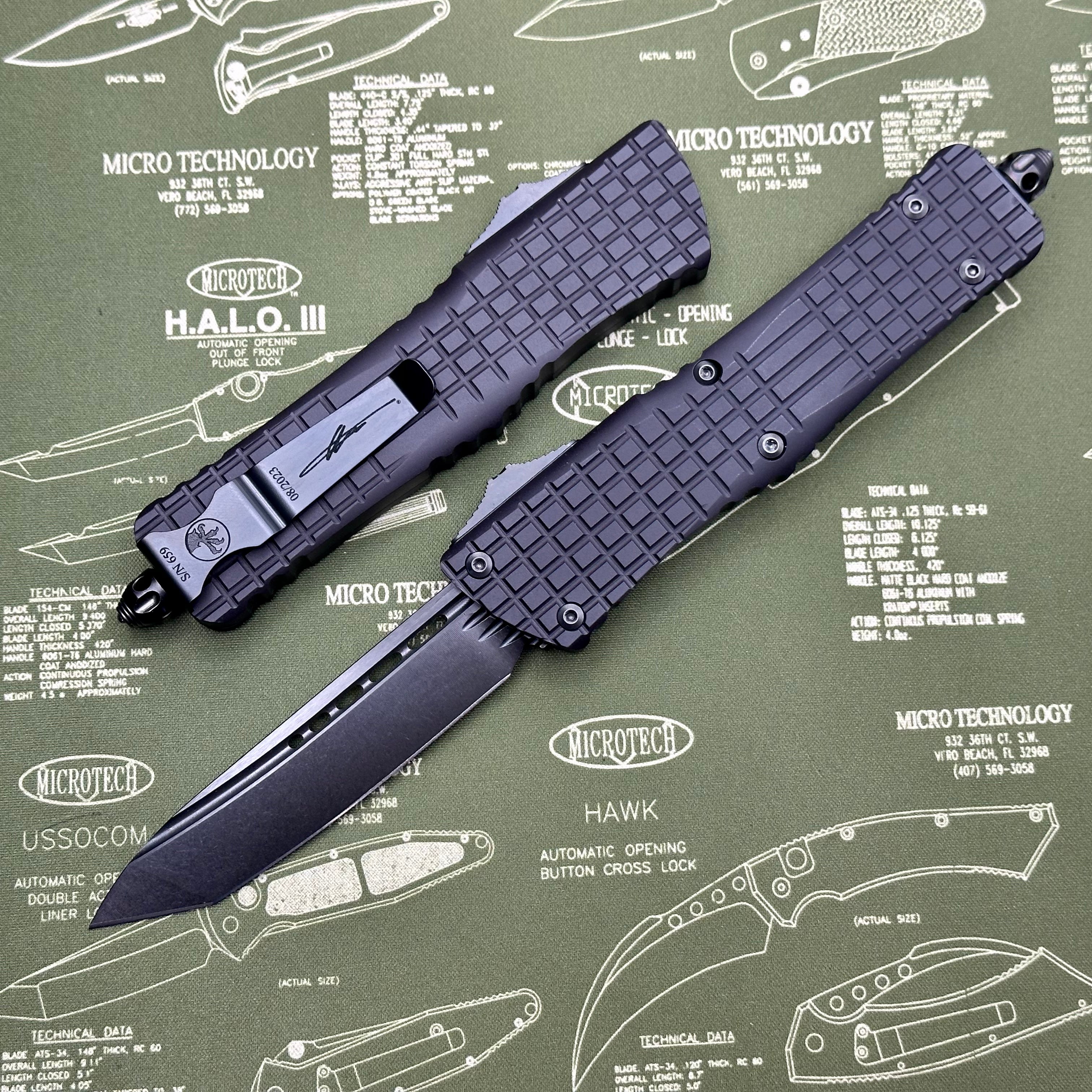 Microtech Combat Troodon Delta Frag Shadow Elite Tanto DLC Knife