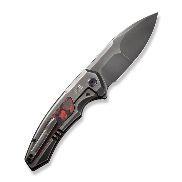 Ultimate We Knife Hyperactive Flipper - Titanium & Lava Flow Fat Carbon Handle | Vanax WE23030-2