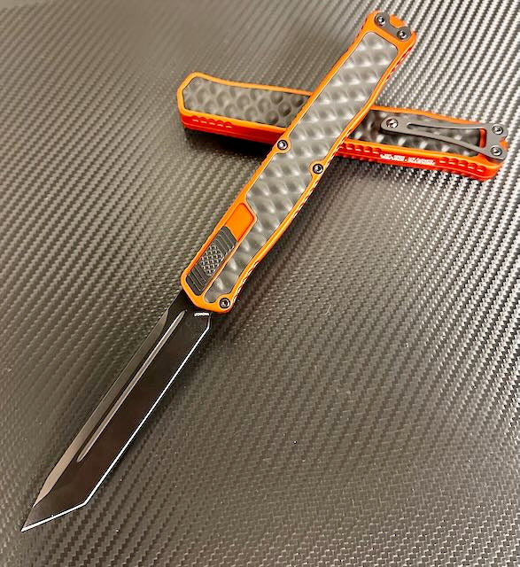 Heretic Knives Cleric II 2 - Premium Orange & DLC Tanto Magnacut Folding Knife