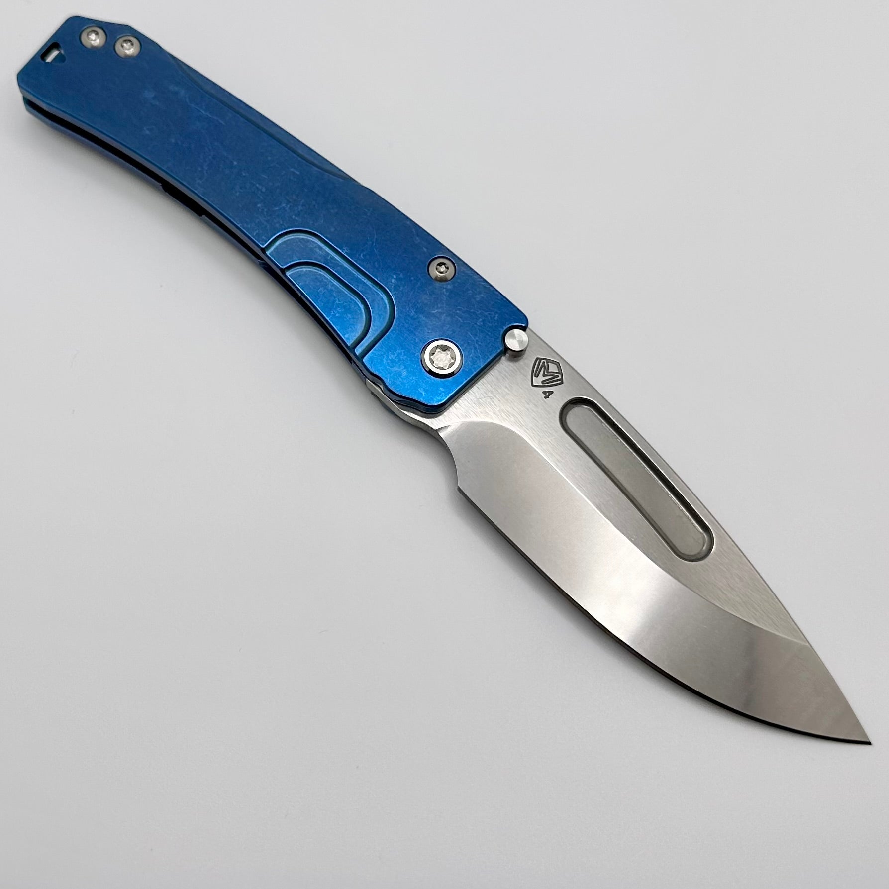 Medford Slim Midi LH Left-Handed EDC Knife - S45VN Blade & Blue Tumbled Handles