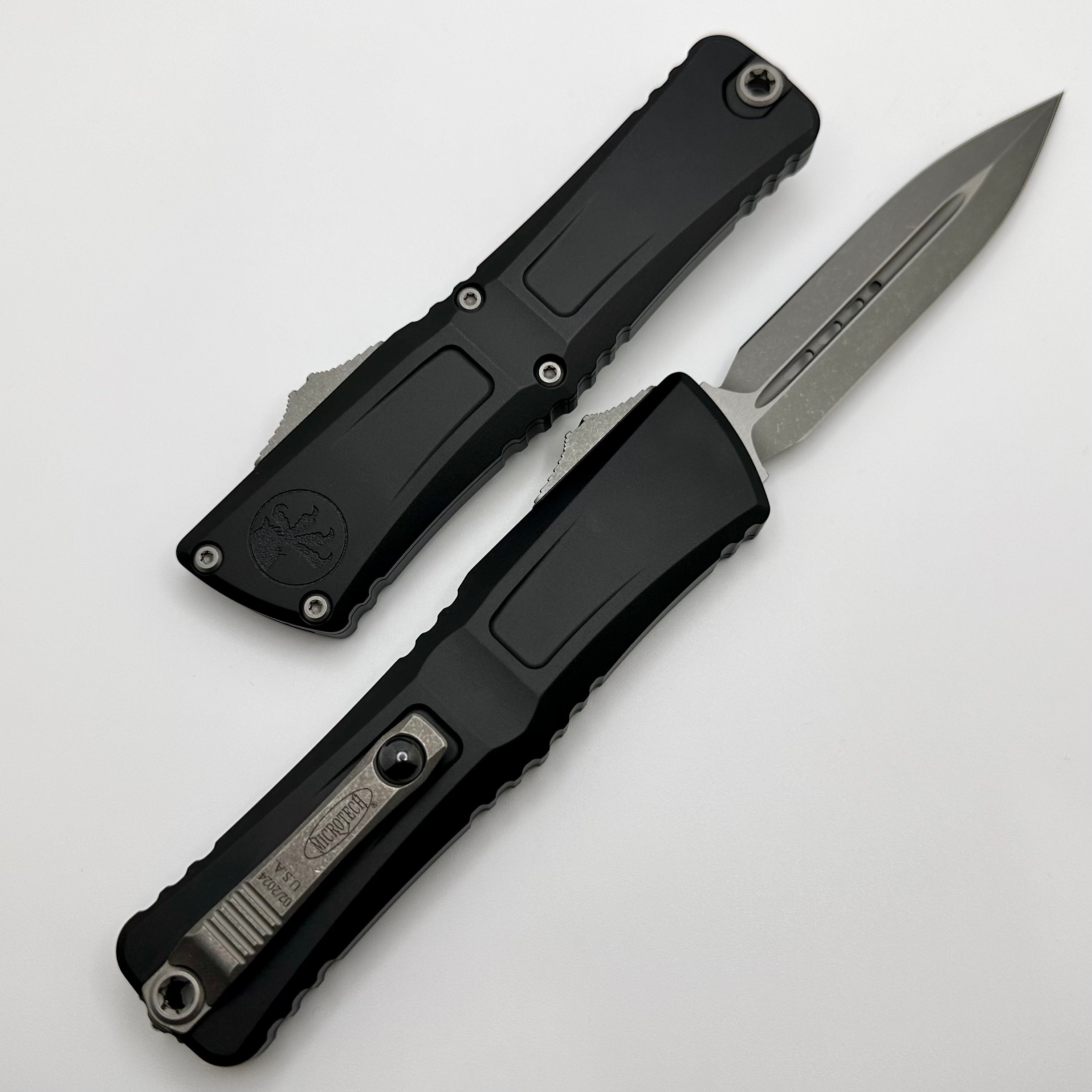 Microtech Ultimate Combat Troodon Gen III - Apocalyptic Double Edge Knife with Black Handle