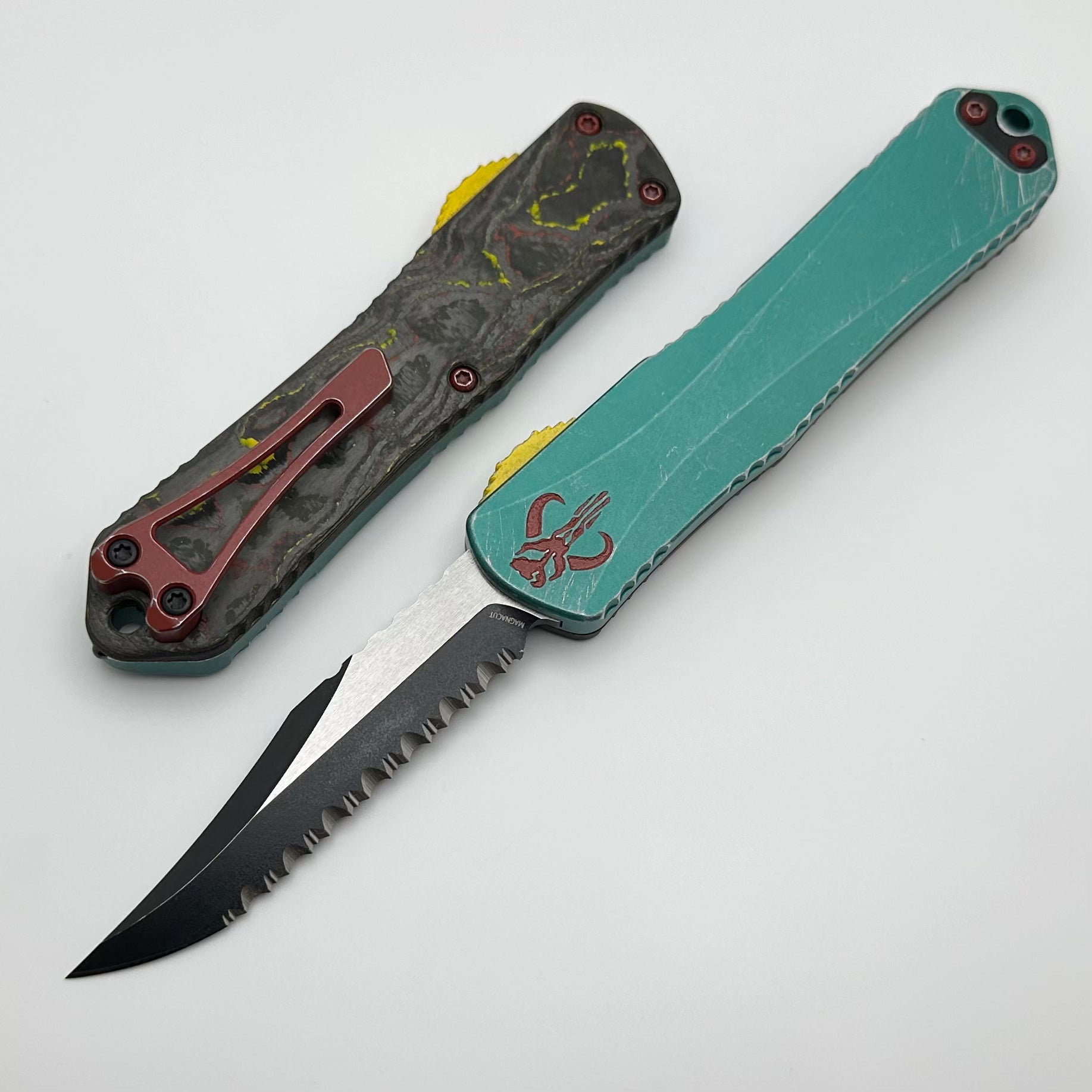 Heretic Knives Manticore E Bounty Hunter - Premium Tactical OTF Knife with MagnaCut Blade