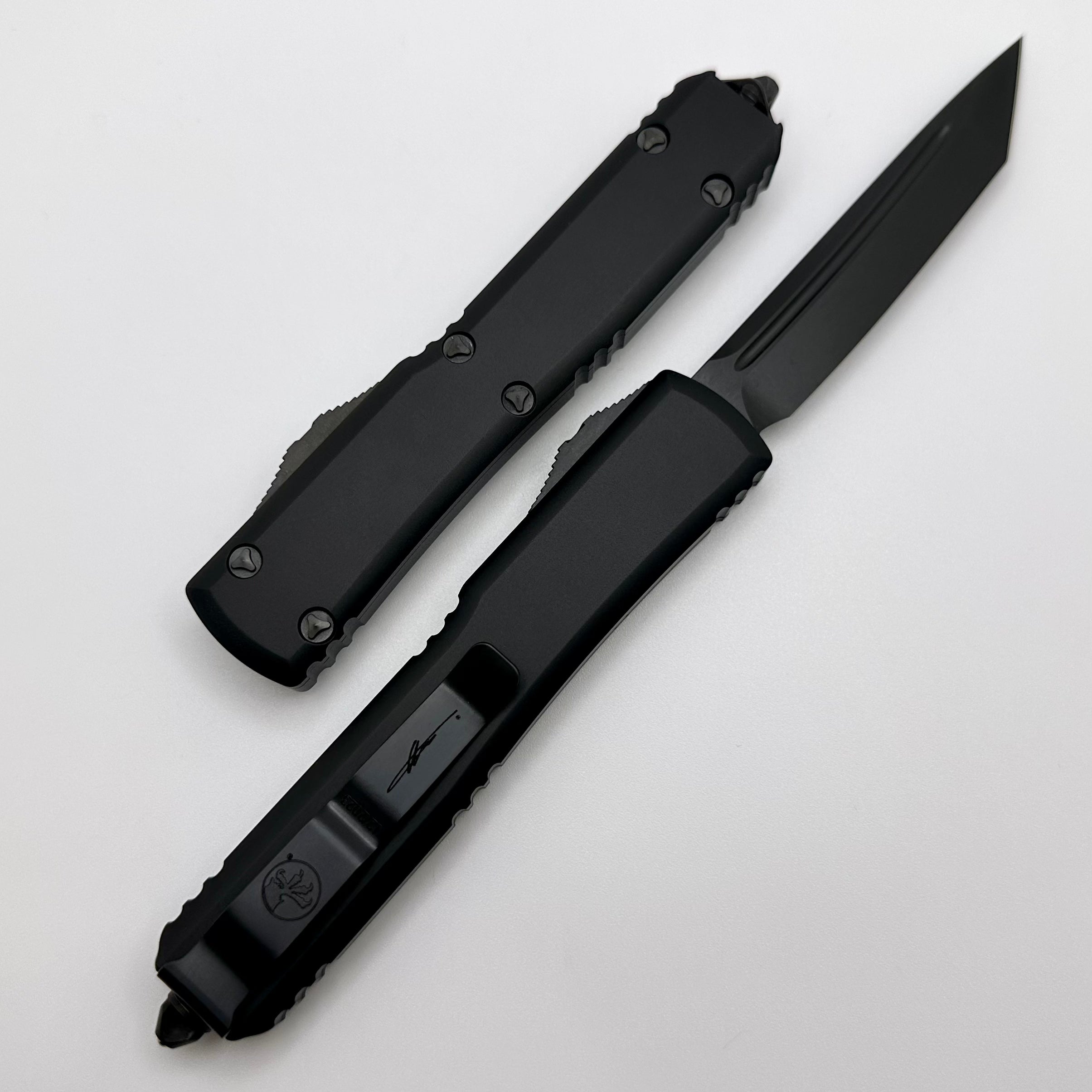 Premium Microtech Ultratech Tanto DLC Shadow Signature Series - Ultimate Tactical Knife