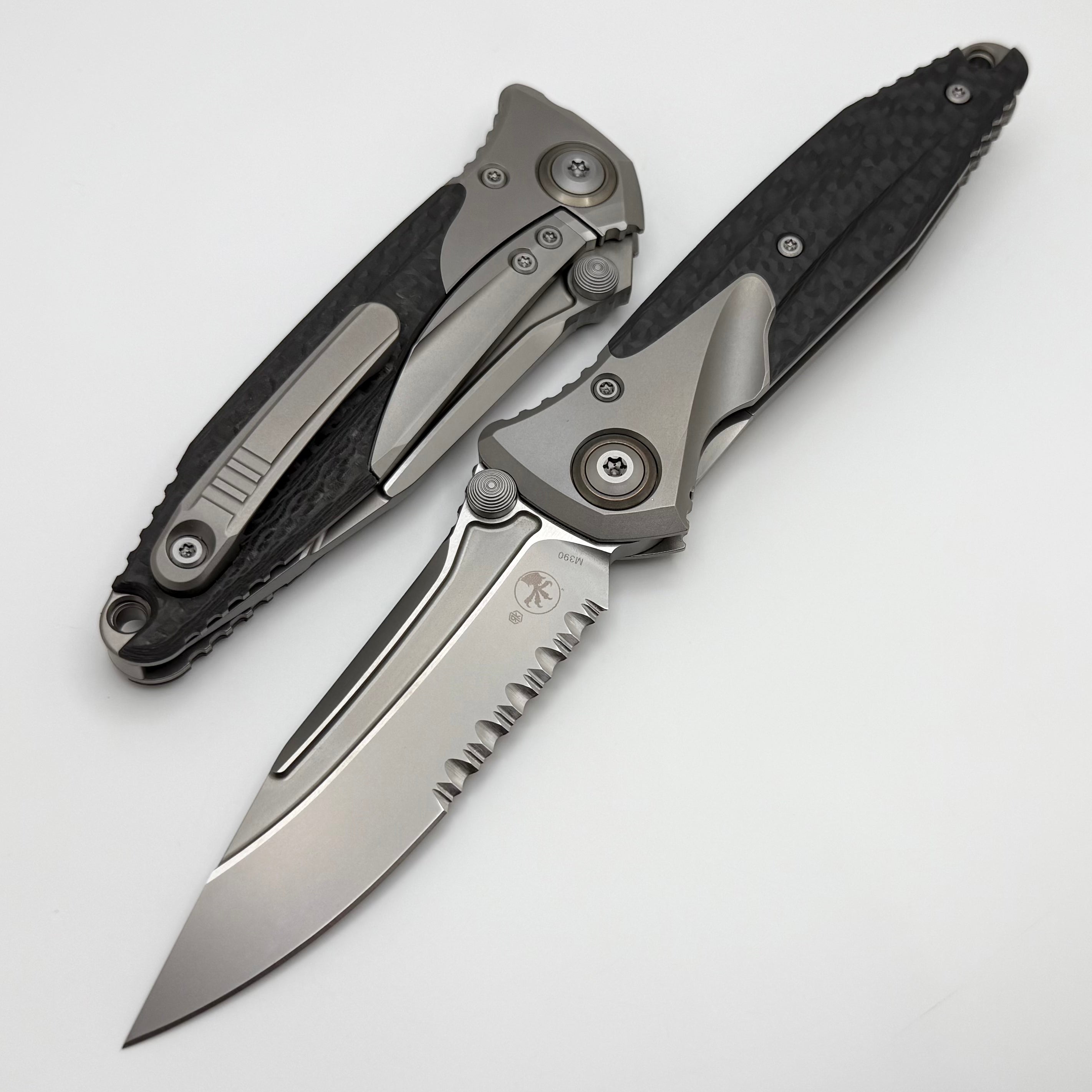 Microtech Socom Bravo Tactical Knife - Premium Carbon Fiber & Titanium Handle