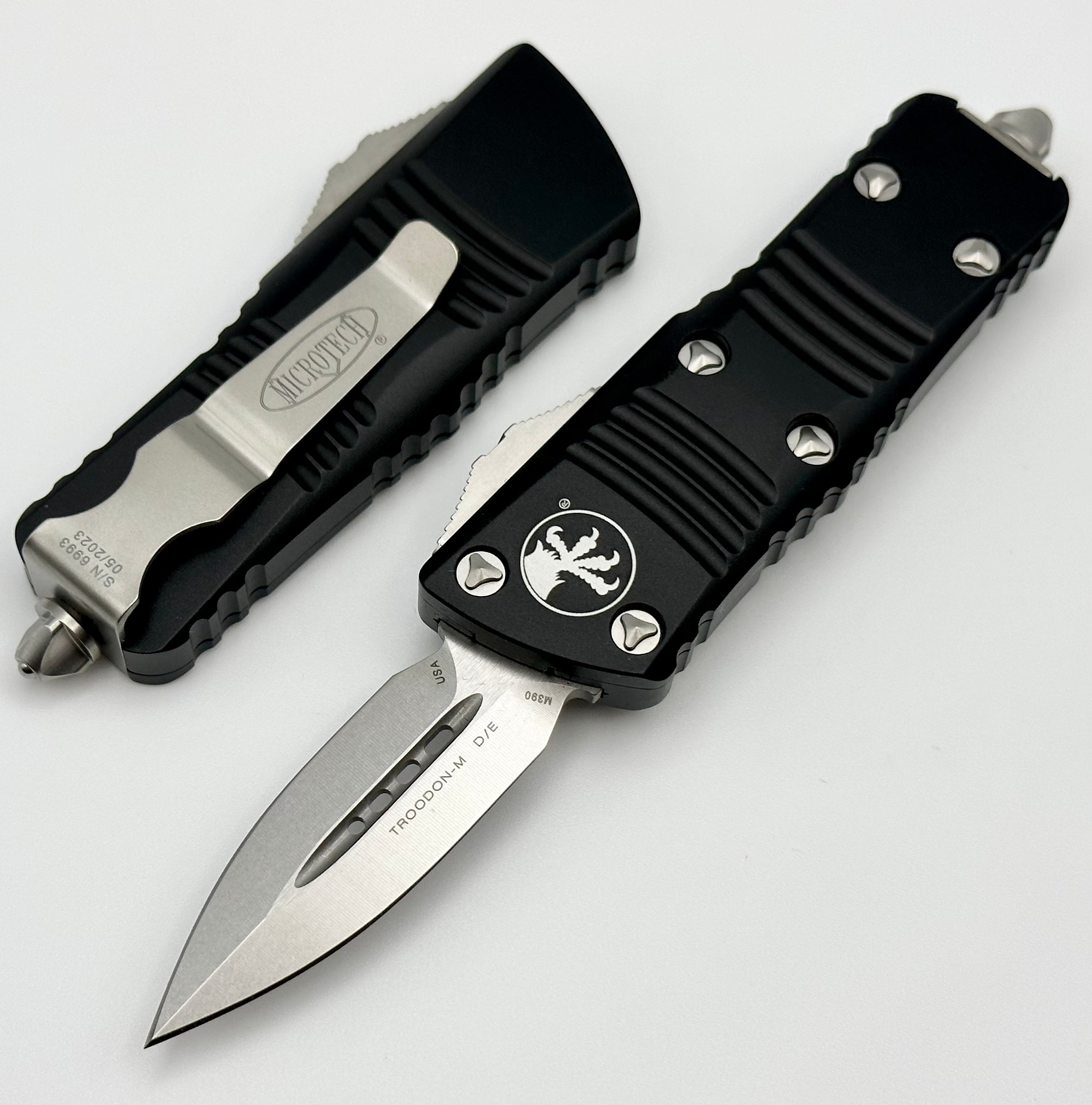 Microtech Mini Troodon D/E Stonewash & Black - Ultimate Everyday Carry Knife