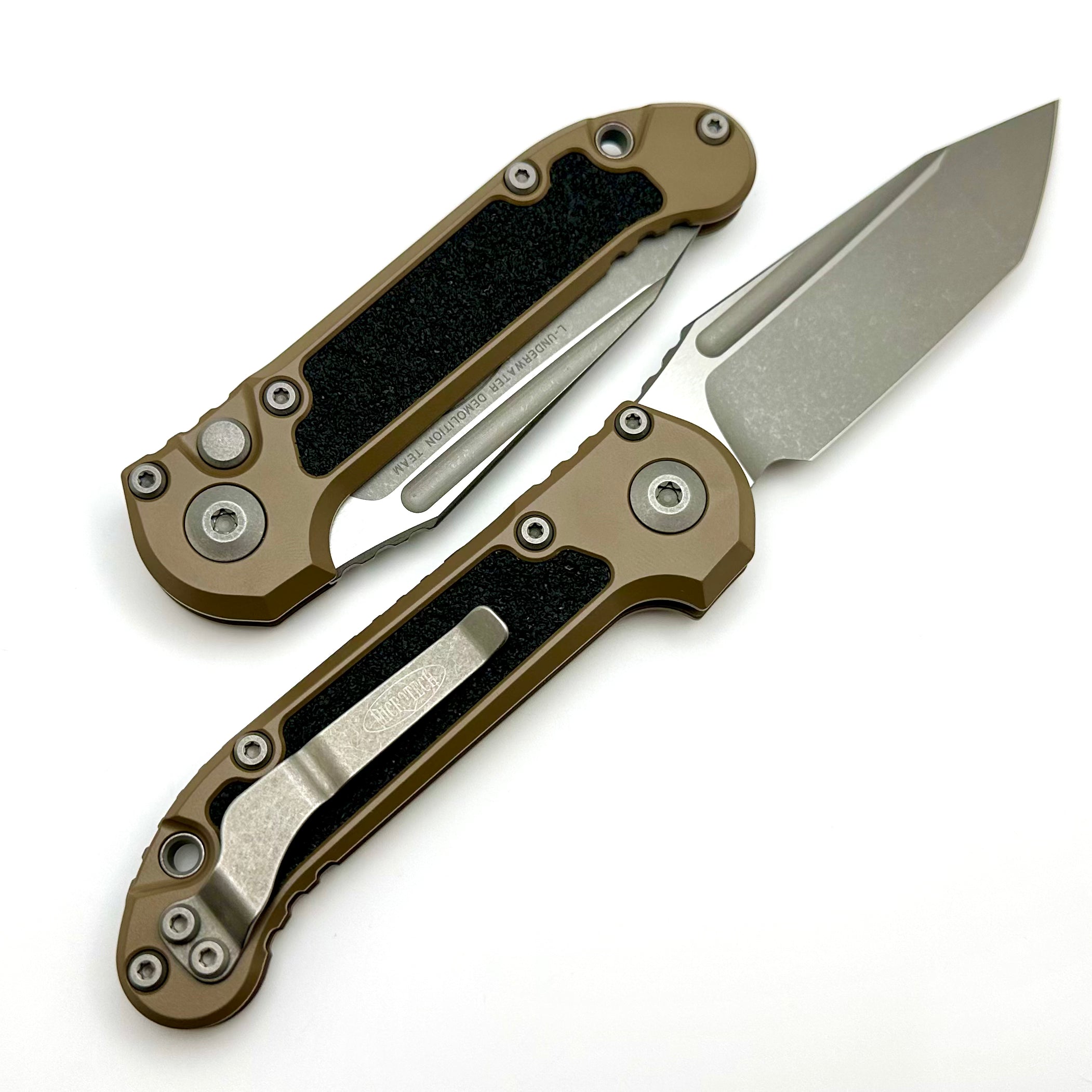 Microtech LUDT Gen III Apocalyptic Tanto - Cerakote Dark Earth Handle | NCB Exclusive