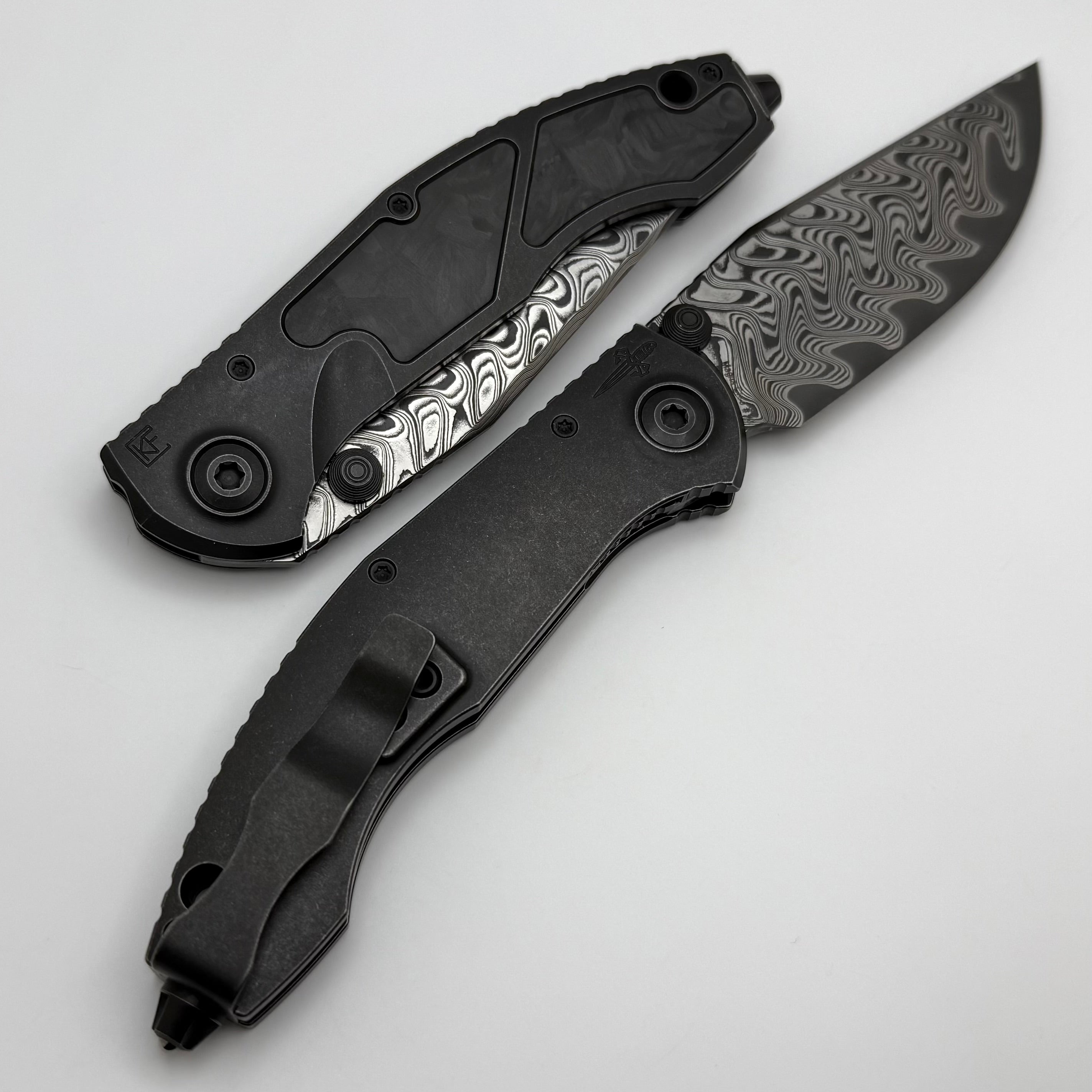 Premium Sokosha Blackwash/Carbon Fiber Knife by Custom Knife Factory & Anthony Marfione