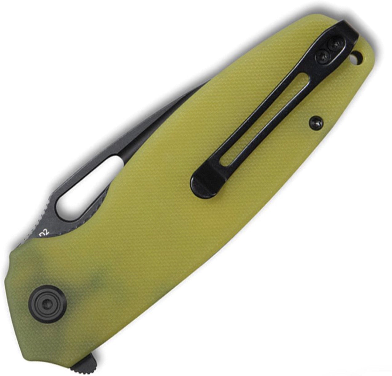 Kubey Tityus Ultimate EDC Knife - Yellow G-10 Handles & Black D2 Blade