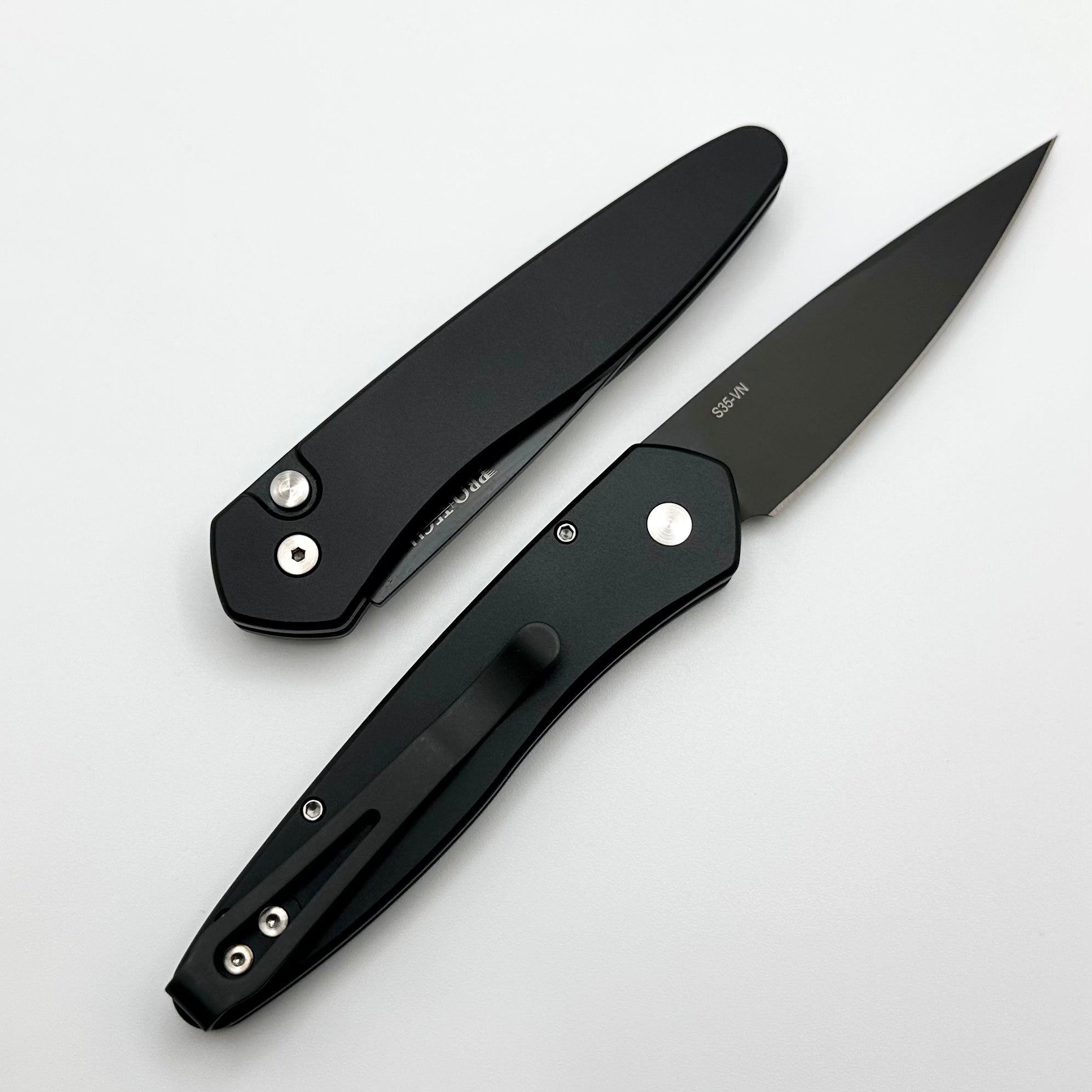 Pro-Tech Newport Ultimate EDC Knife - Black Aluminum Handle & S35VN Blade