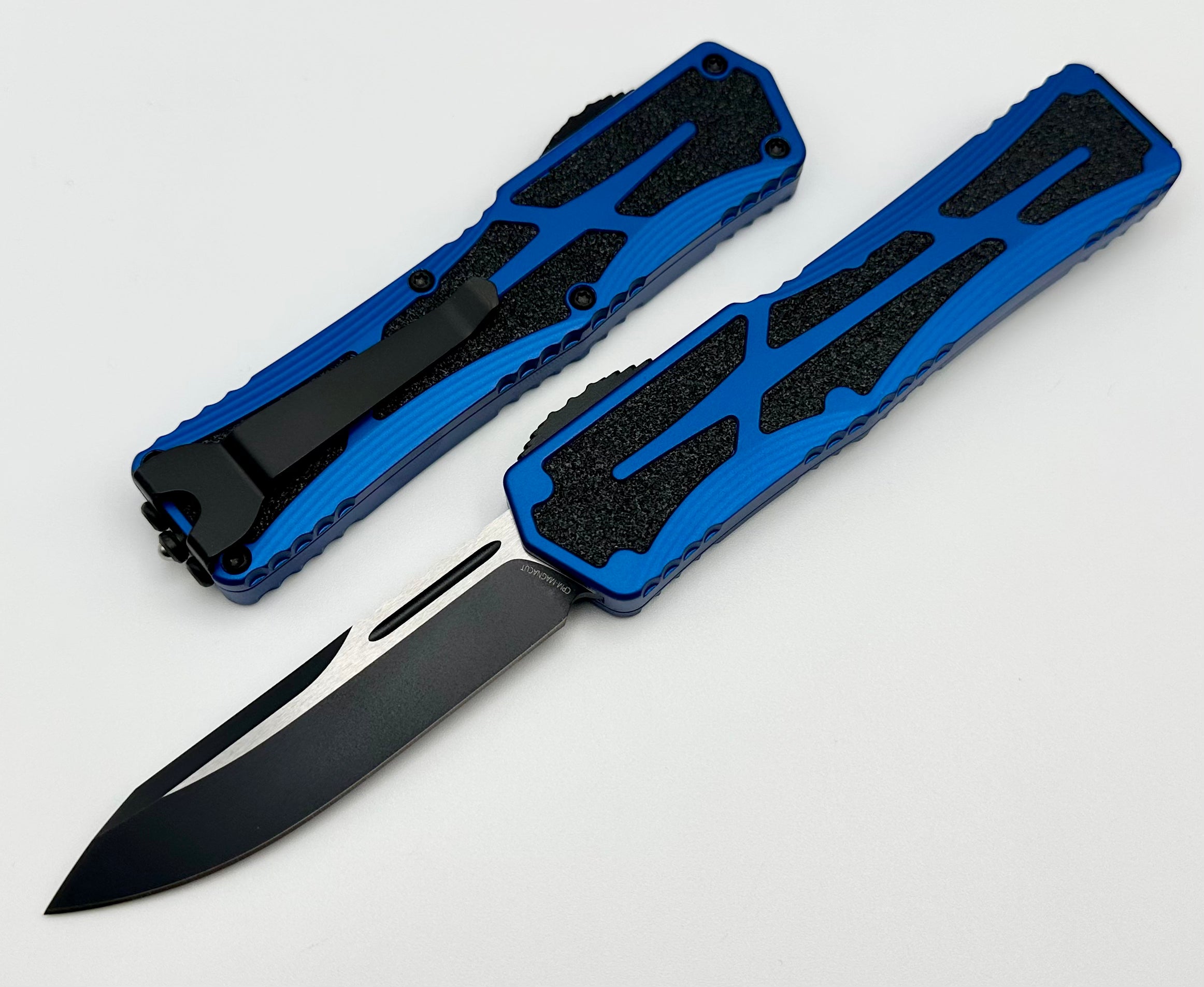 Heretic Knives Colossus Ultimate Two-Tone Black Magnacut Blade & Blue Aluminum Handle - H039-10A-BLU