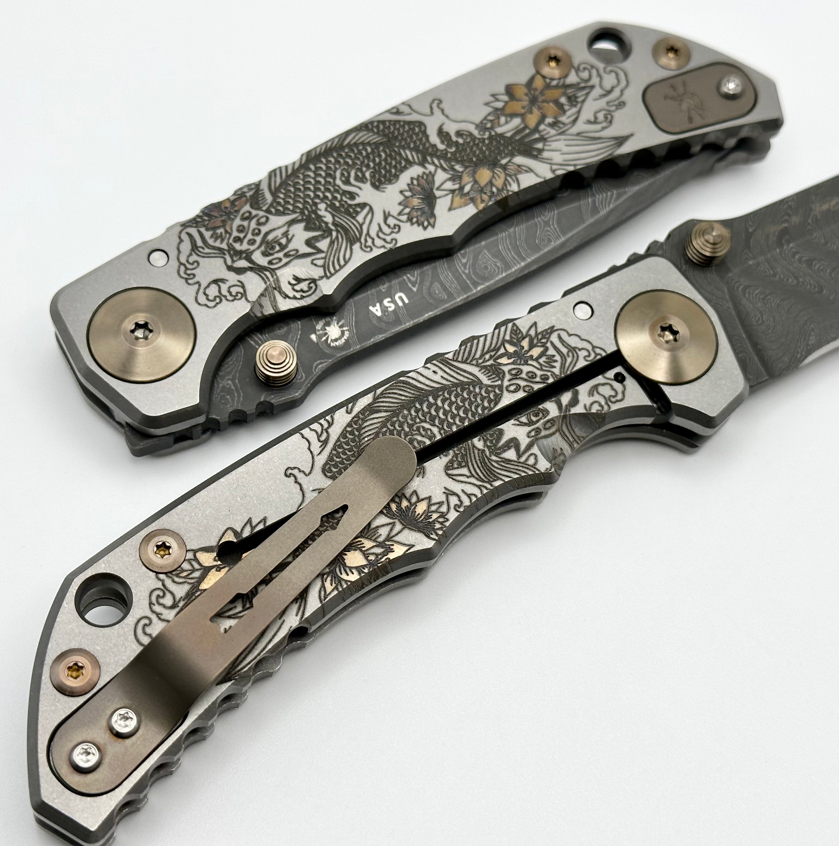 Premium Spartan Blades Harsey Folder 2022 Special Edition - Koi Fish Damascus