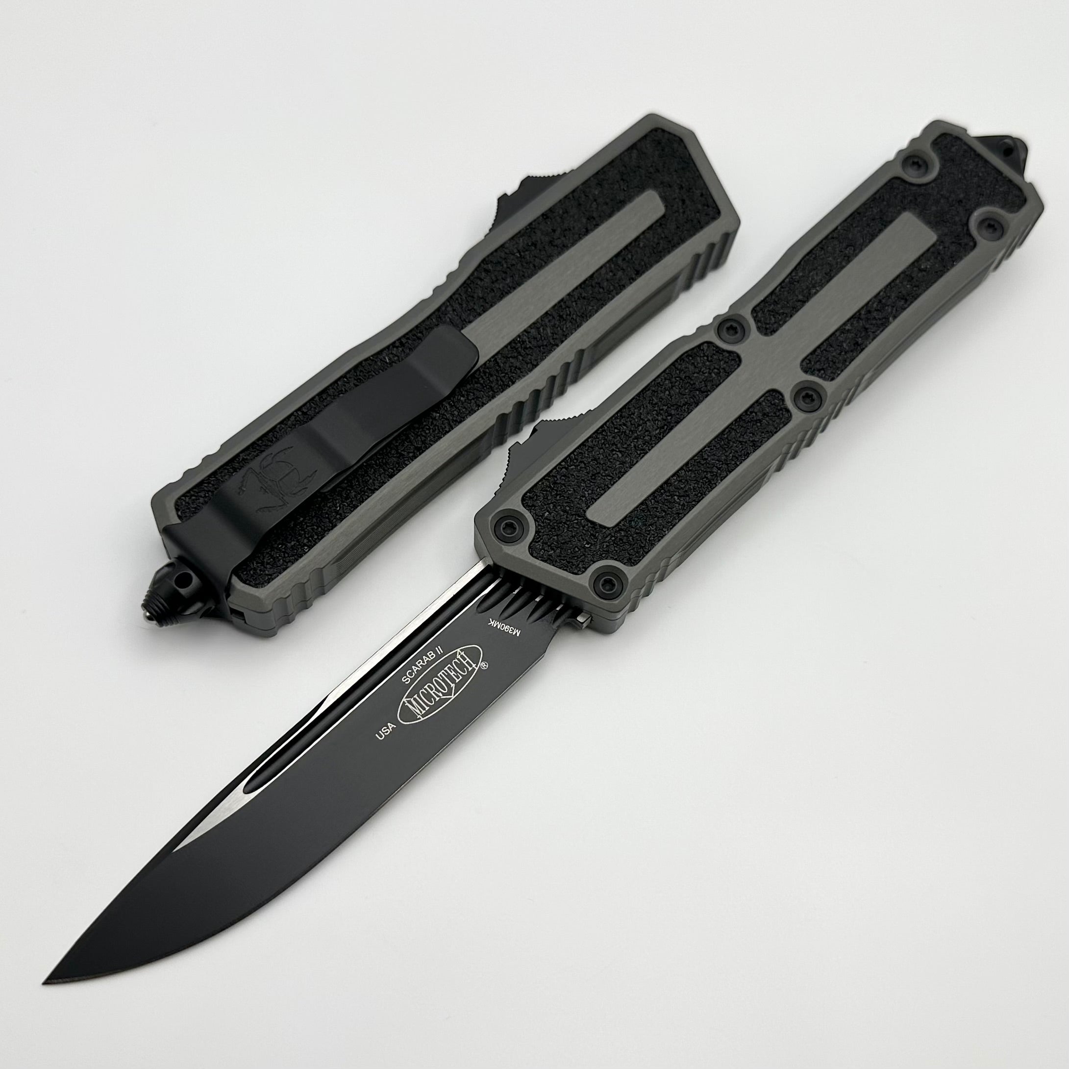 Microtech Scarab II Gen 3 Premium OTF Knife - Natural Clear