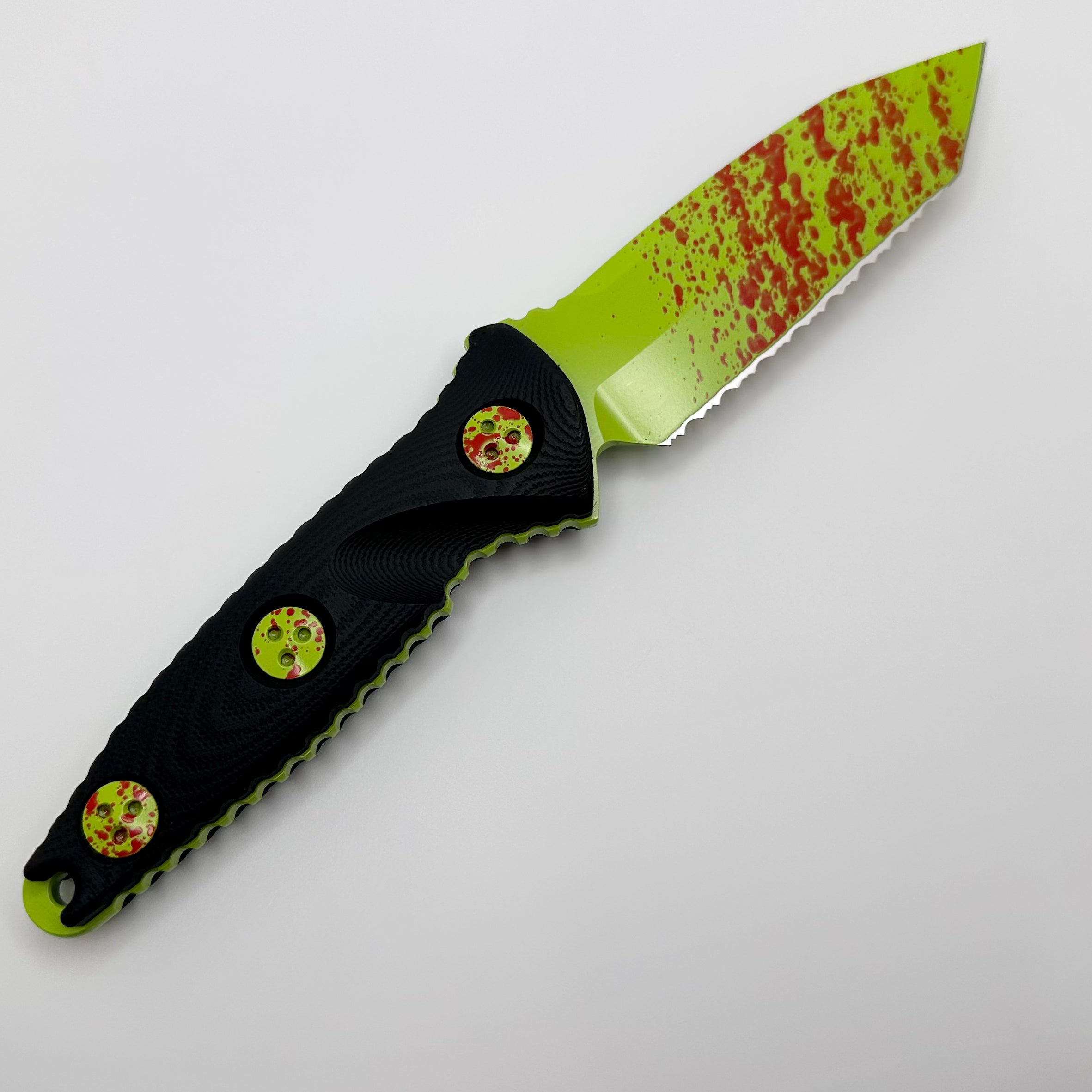 Microtech Socom Alpha Mini Tanto Zombie Tech Full Serrated Signature Series - Ultimate Tactical Knife