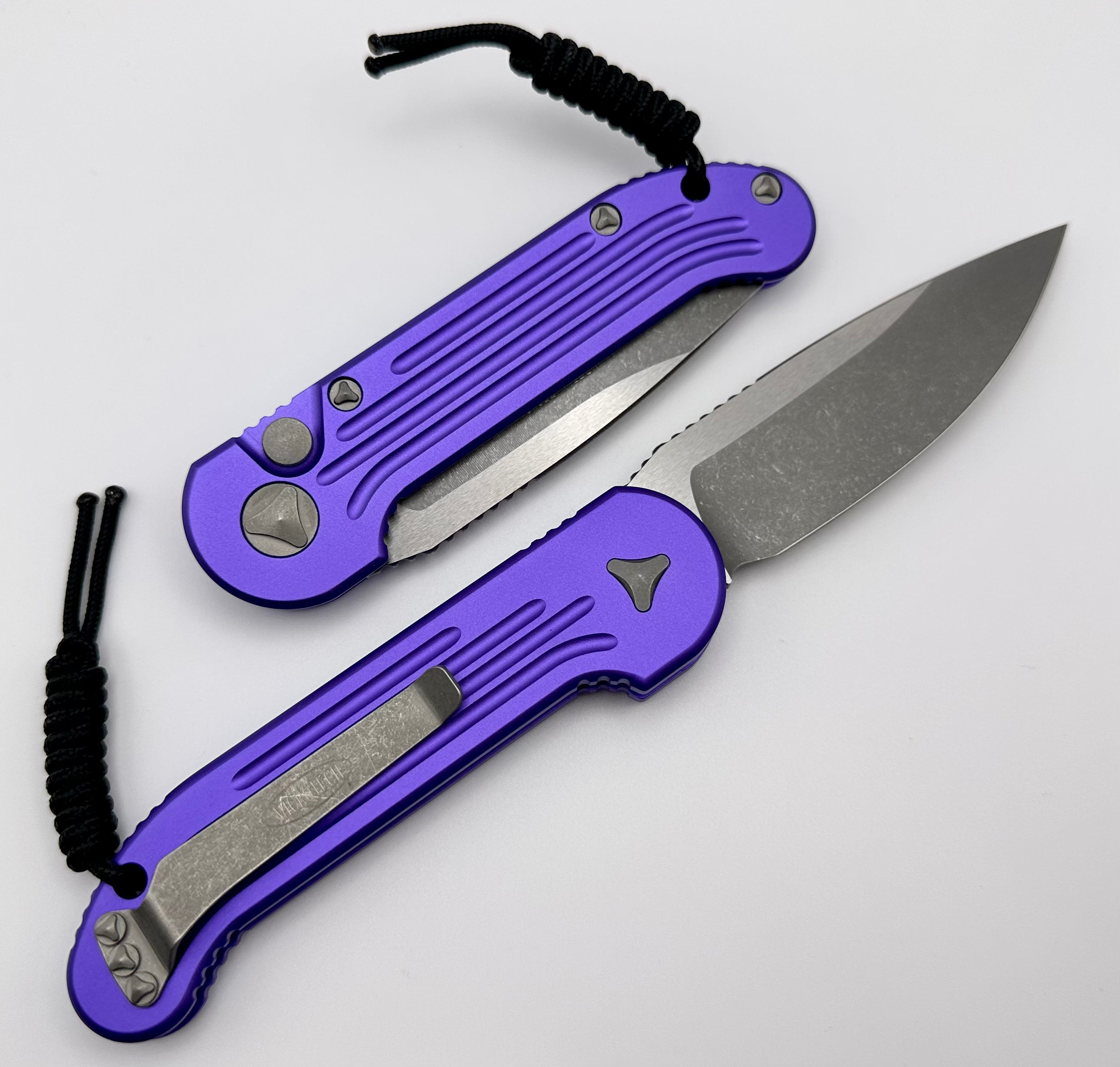 Microtech L.U.D.T Ultimate Tactical Knife - Purple & Apocalyptic Finish